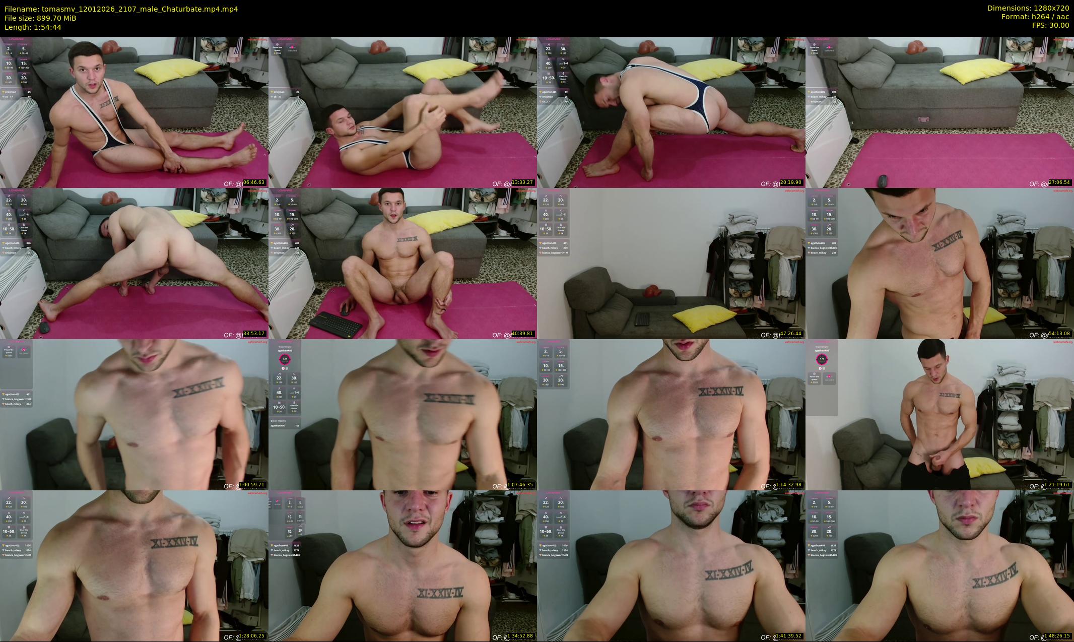 tomasmv — 115 minute Chaturbate male cam show recording, 720p, Jan 12, 2026