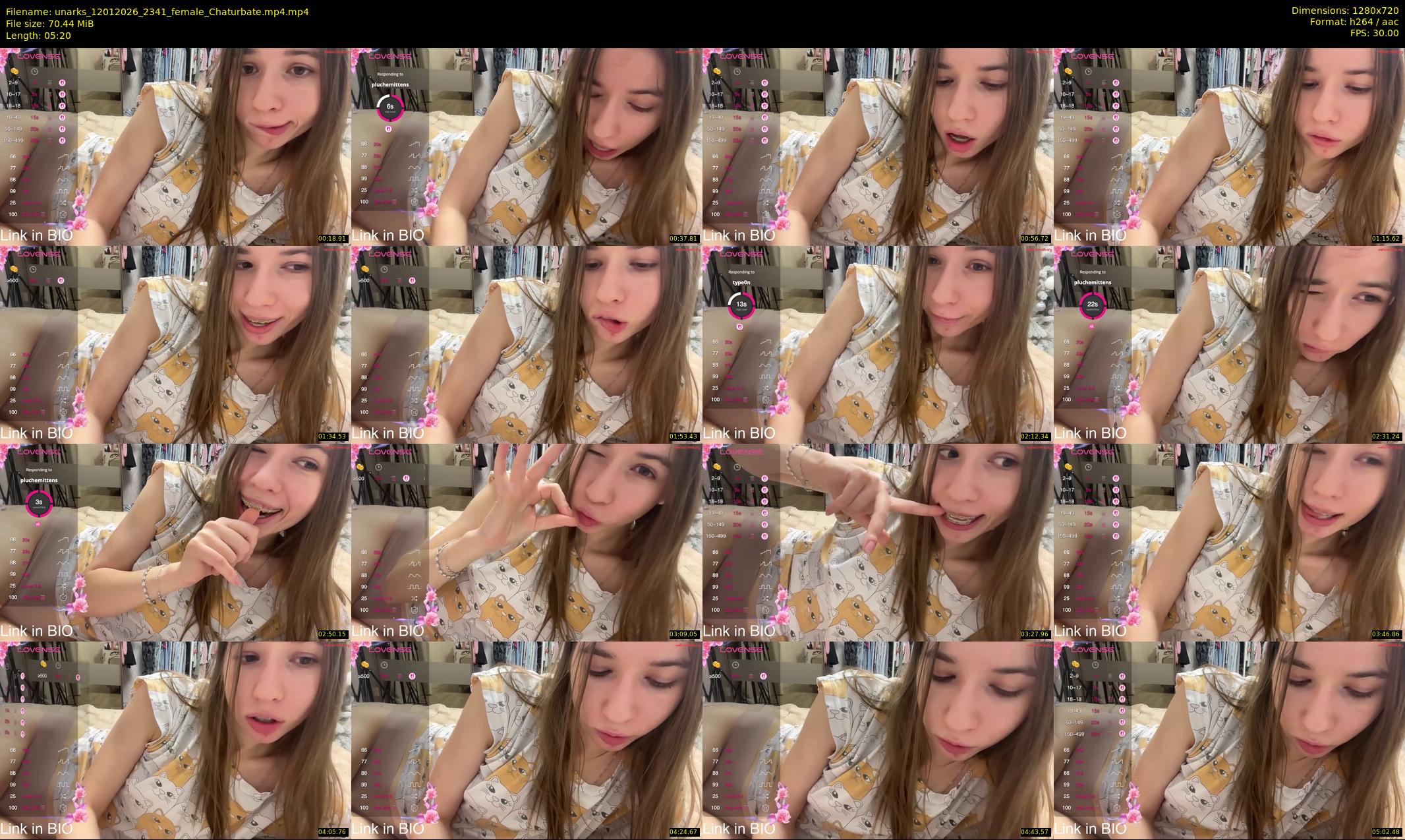 unarks — 6 minute Chaturbate female cam show recording, 720p, Jan 12, 2026