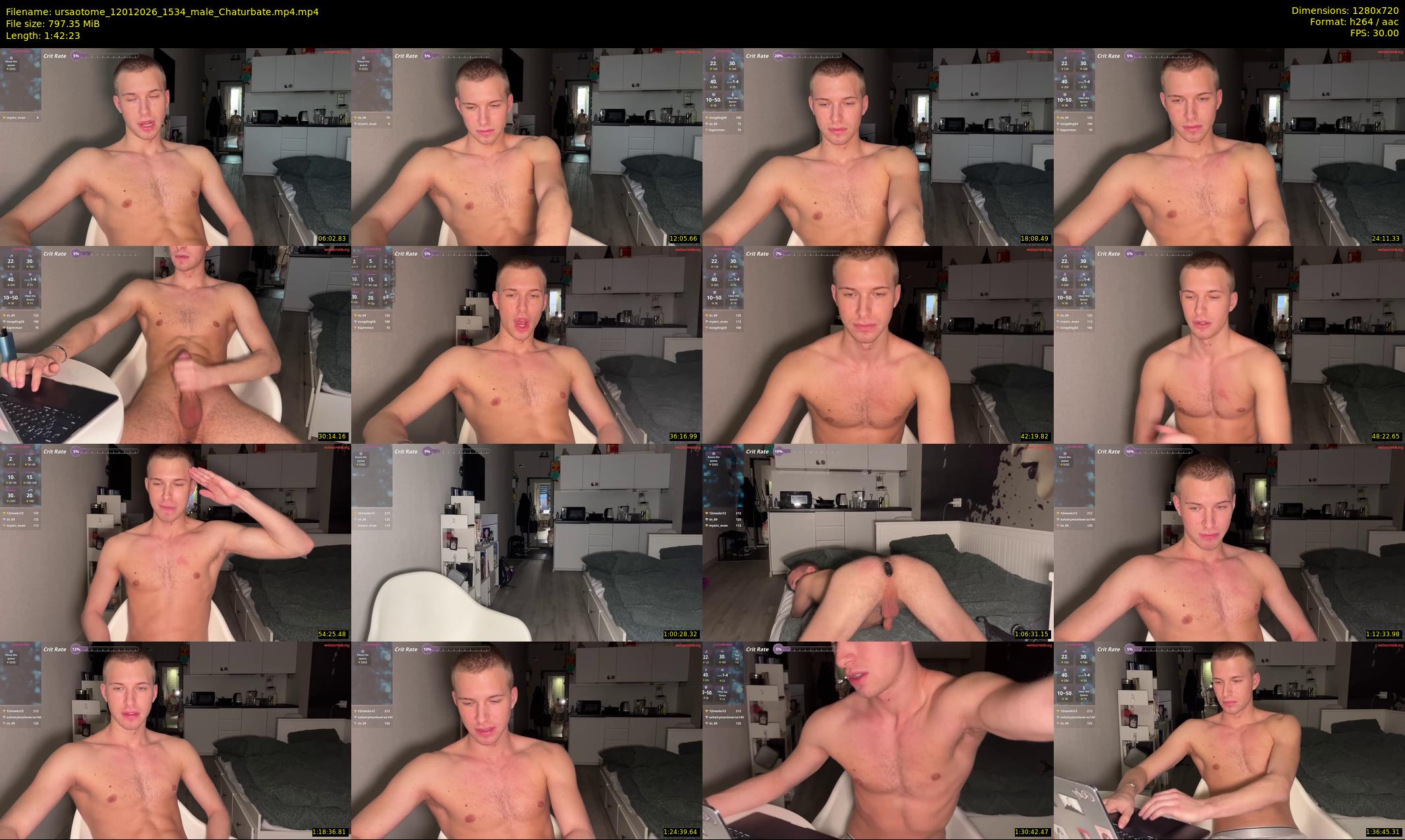 ursaotome — 103 minute Chaturbate male cam show recording, 720p, Jan 12, 2026