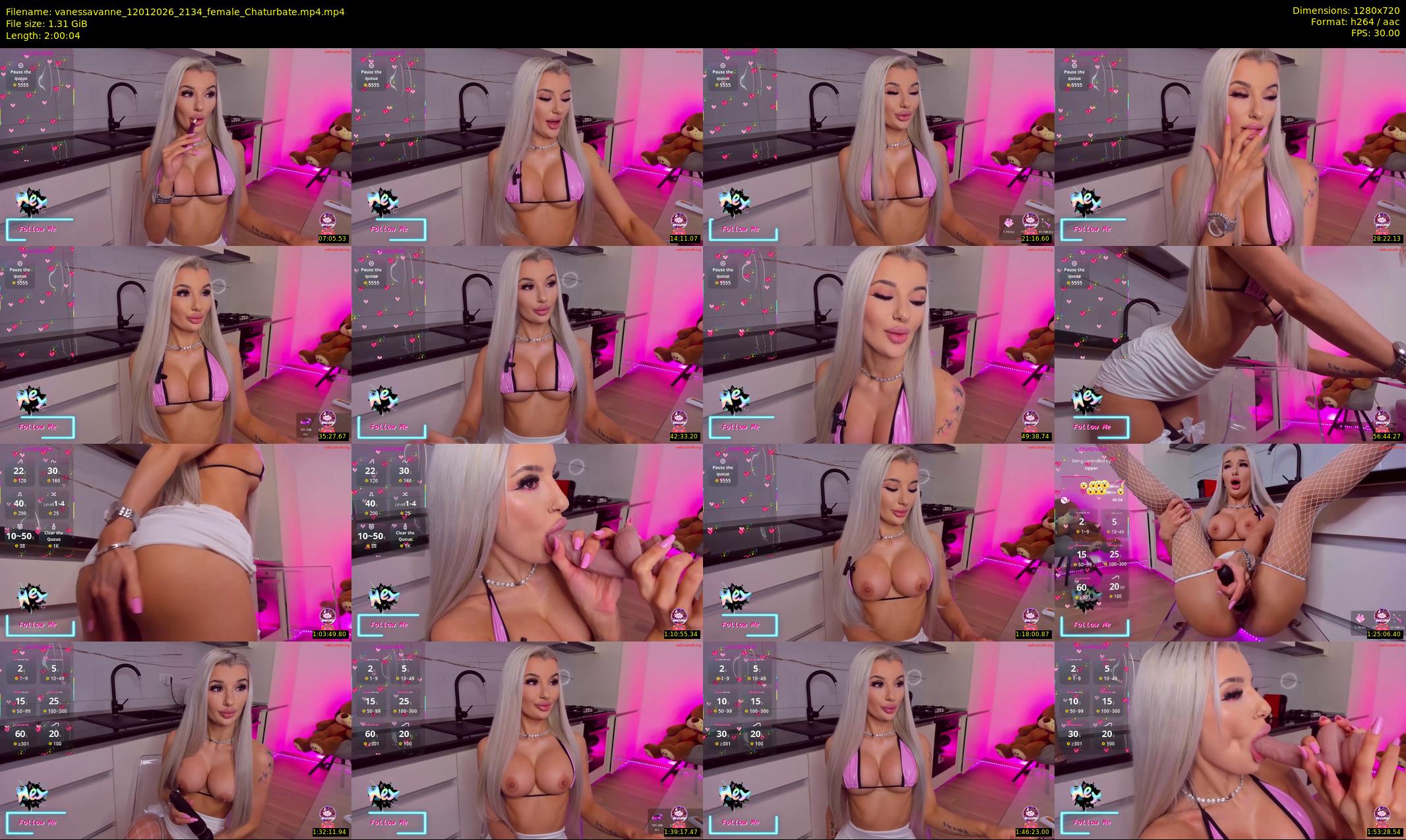 vanessavanne — 121 minute Chaturbate female cam show recording, 720p, Jan 12, 2026