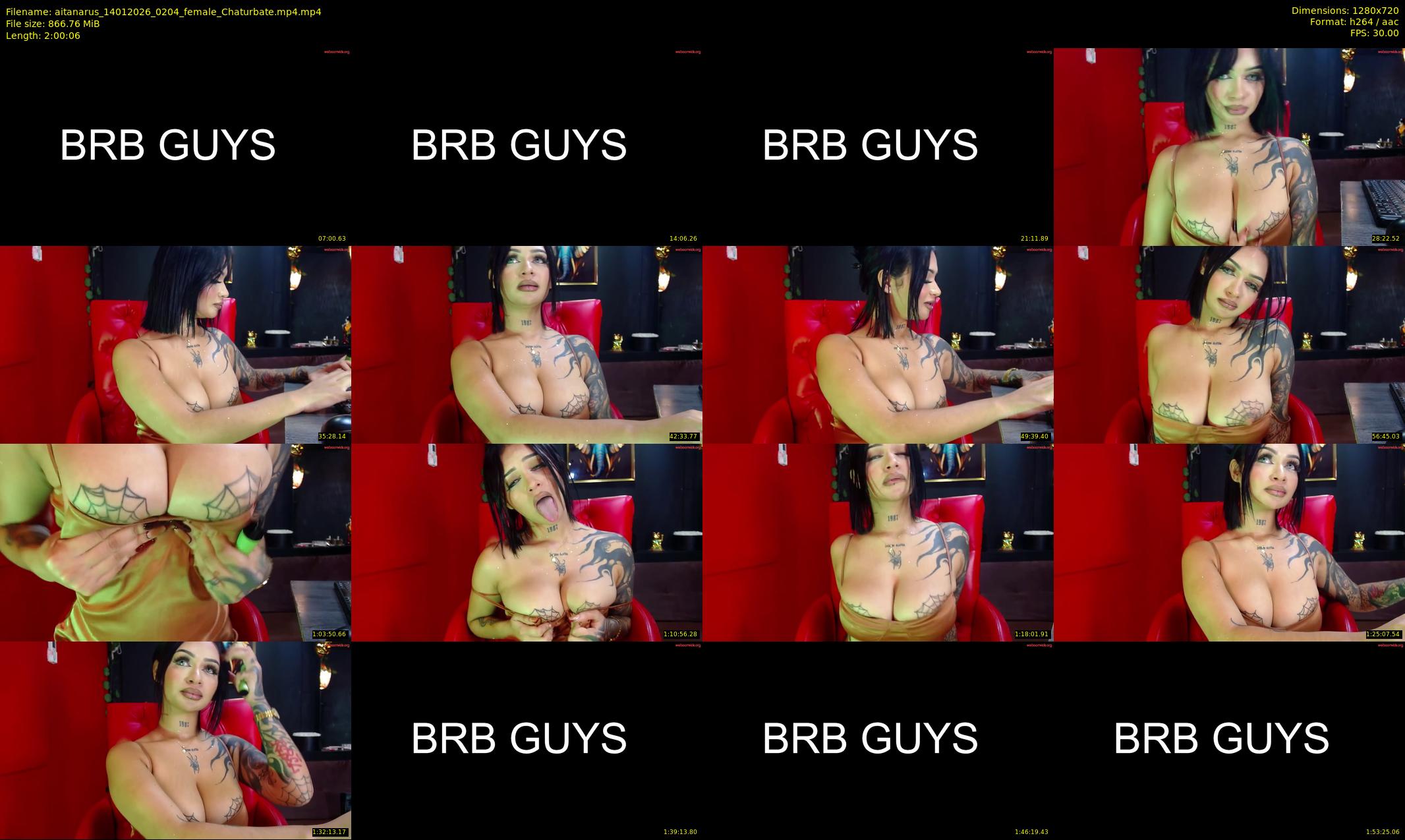 aitanarus — 121 minute Chaturbate female cam show recording, 720p, Jan 14, 2026