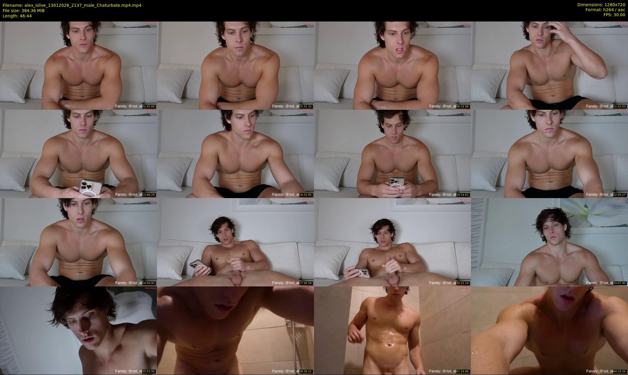 alex_islive — 47 minute Chaturbate male cam show recording, 720p, Jan 13, 2026