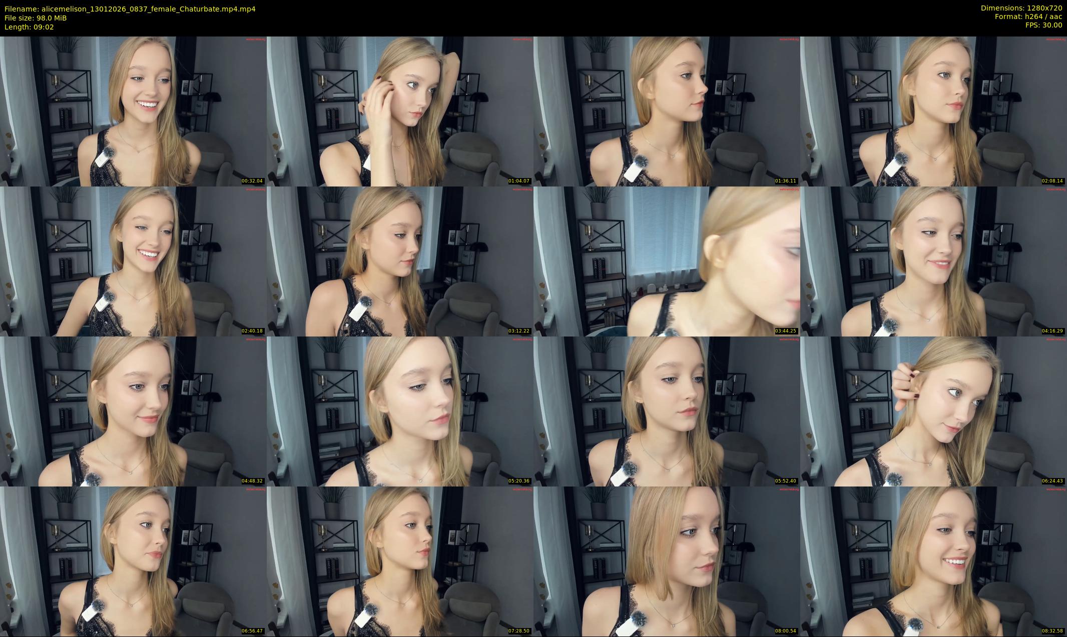 alicemelison — 10 minute Chaturbate female cam show recording, 720p, Jan 13, 2026