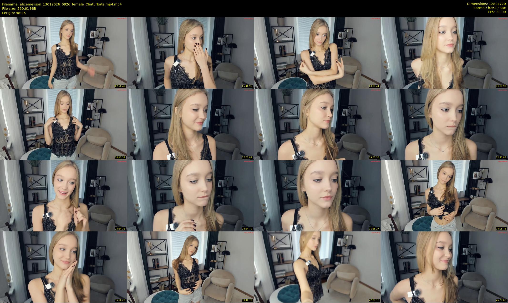 alicemelison — 49 minute Chaturbate female cam show recording, 720p, Jan 13, 2026
