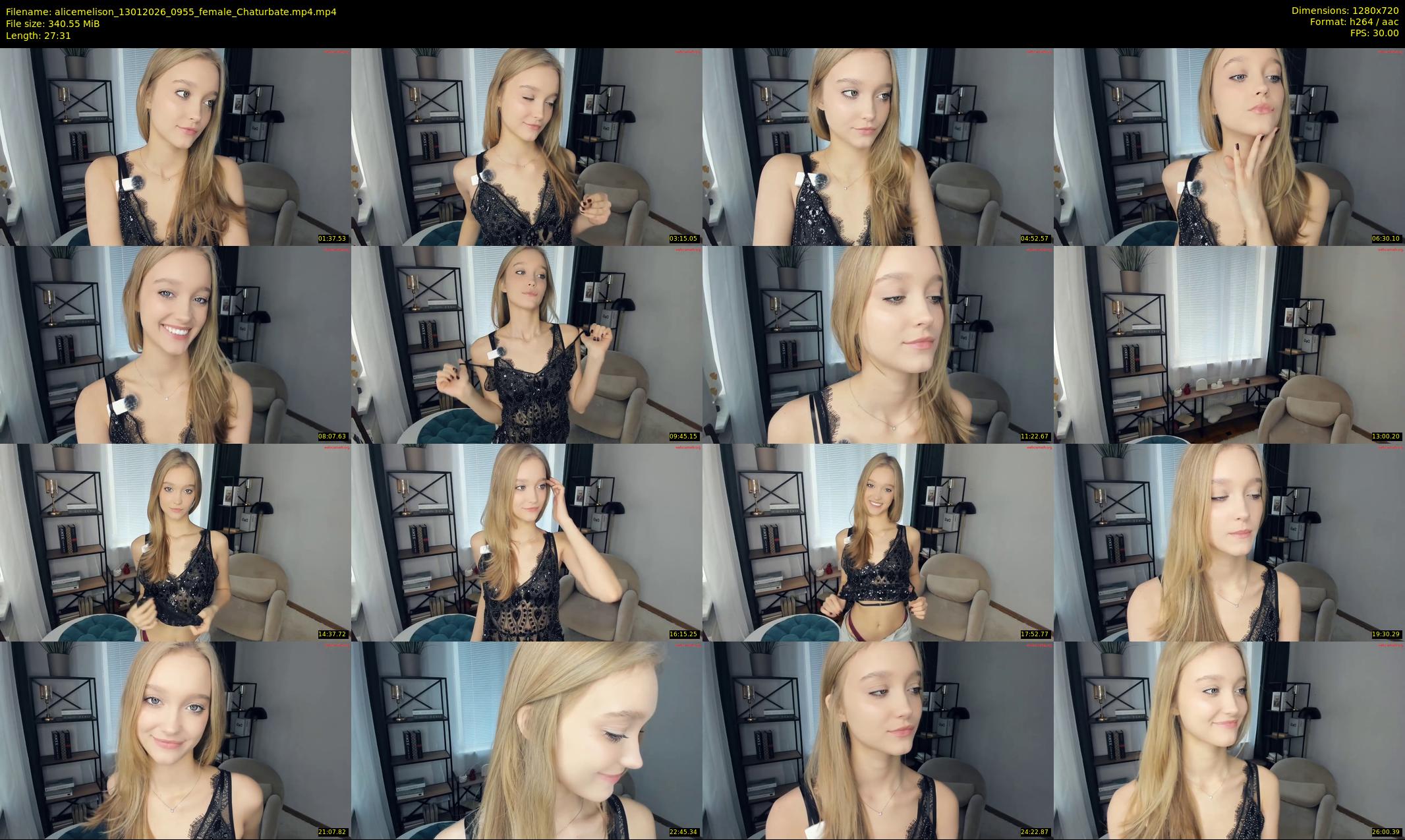 alicemelison — 28 minute Chaturbate female cam show recording, 720p, Jan 13, 2026