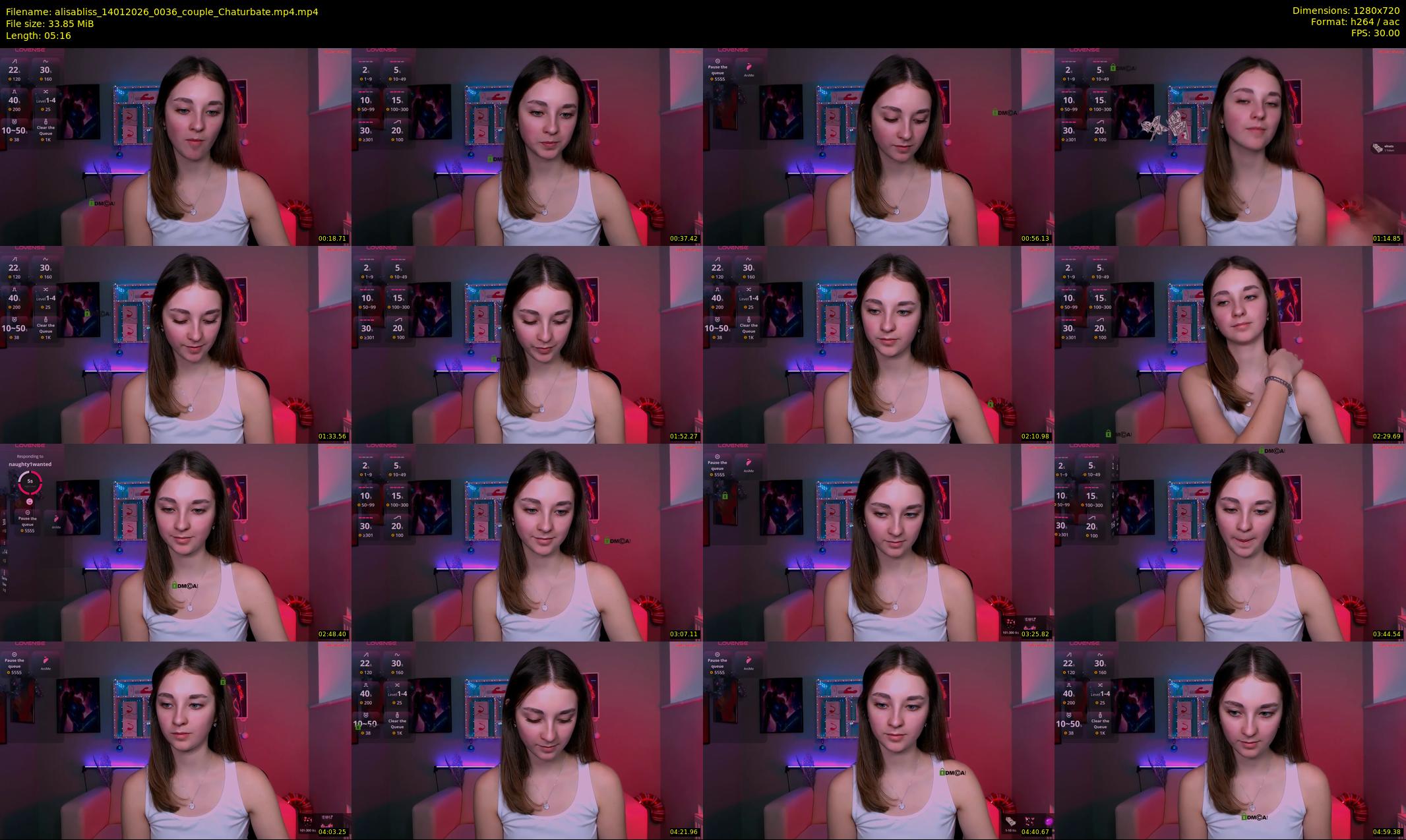 alisabliss — 6 minute Chaturbate female cam show recording, 720p, Jan 14, 2026
