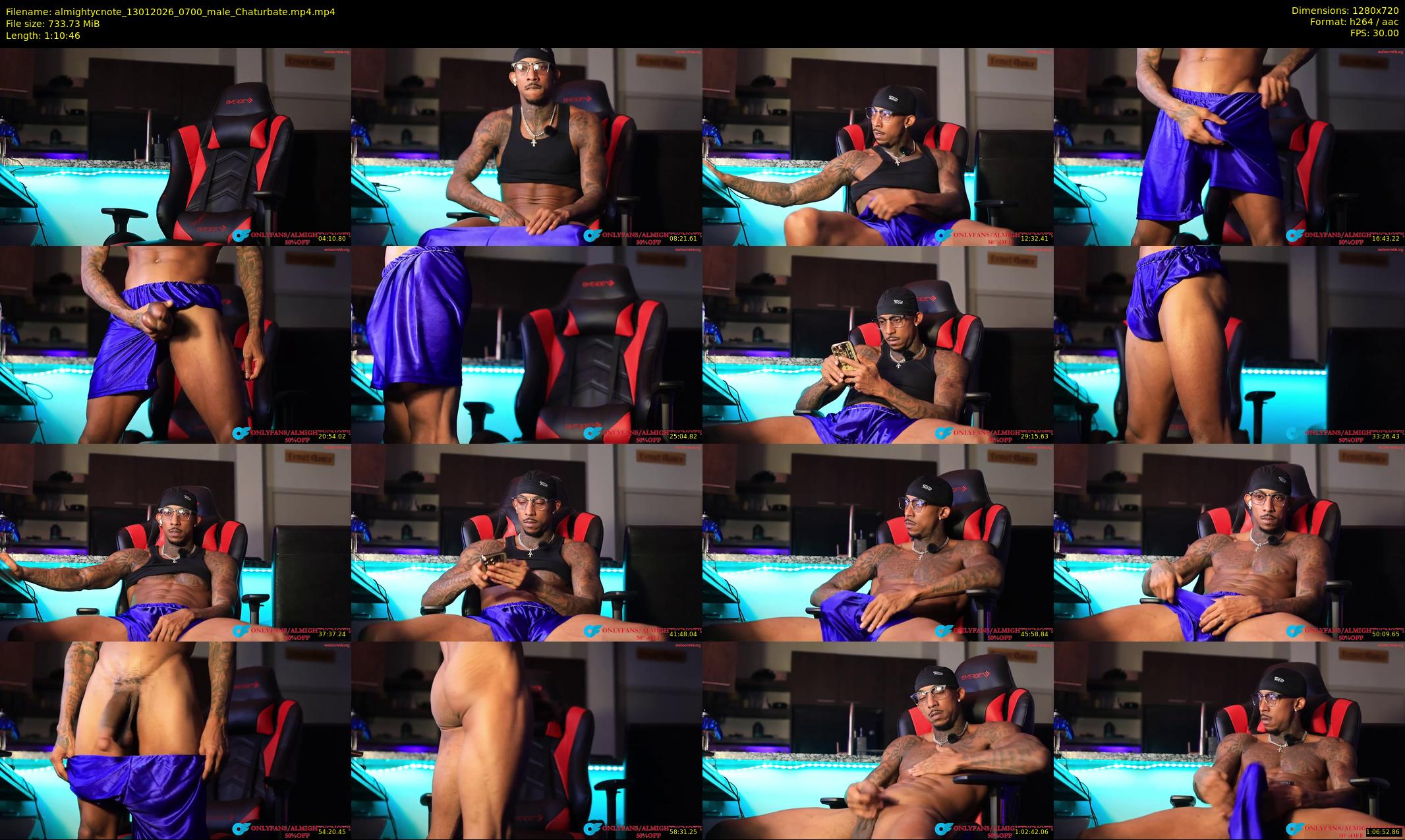almightycnote — 71 minute Chaturbate male cam show recording, 720p, Jan 13, 2026