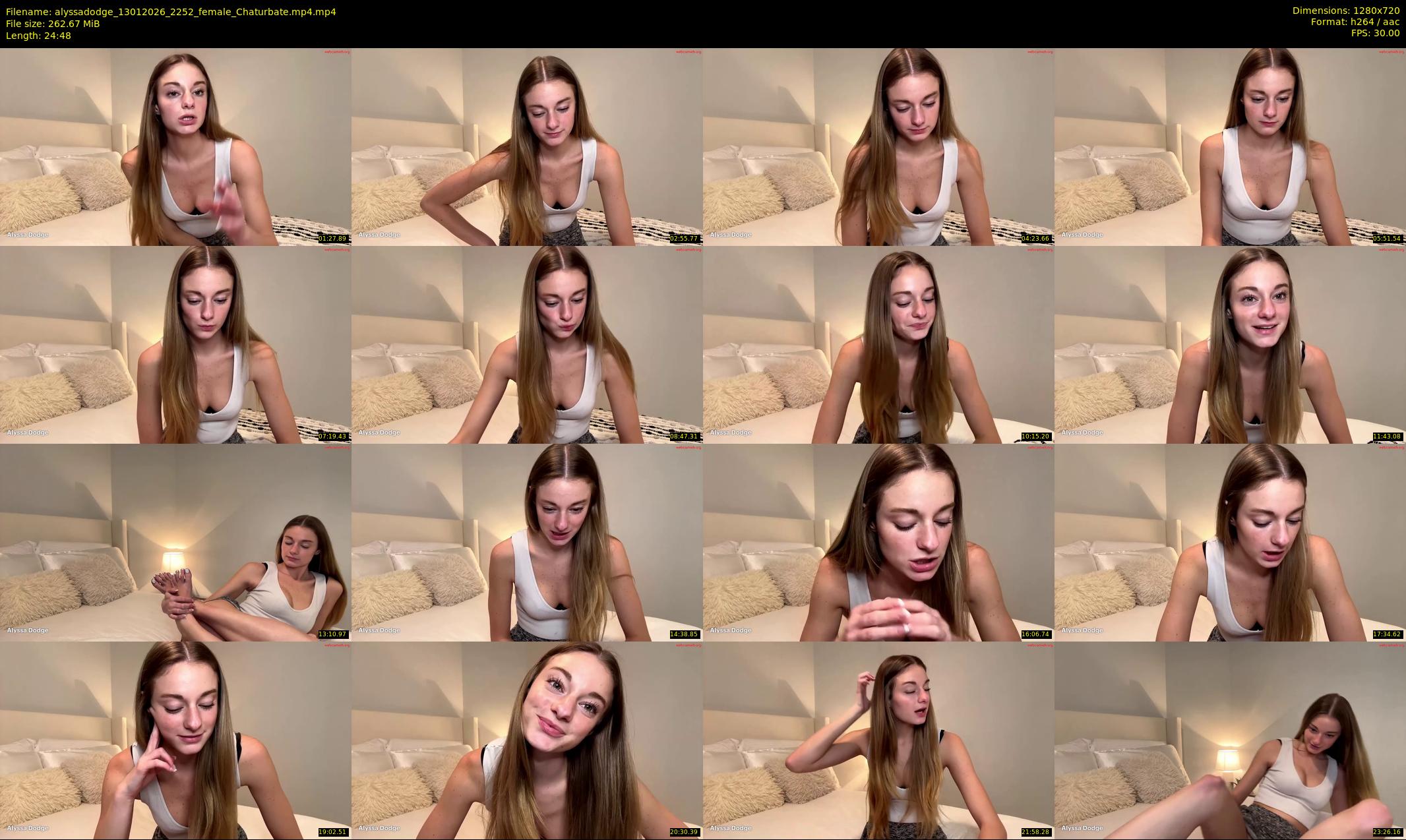 alyssadodge — 25 minute Chaturbate female cam show recording, 720p, Jan 13, 2026