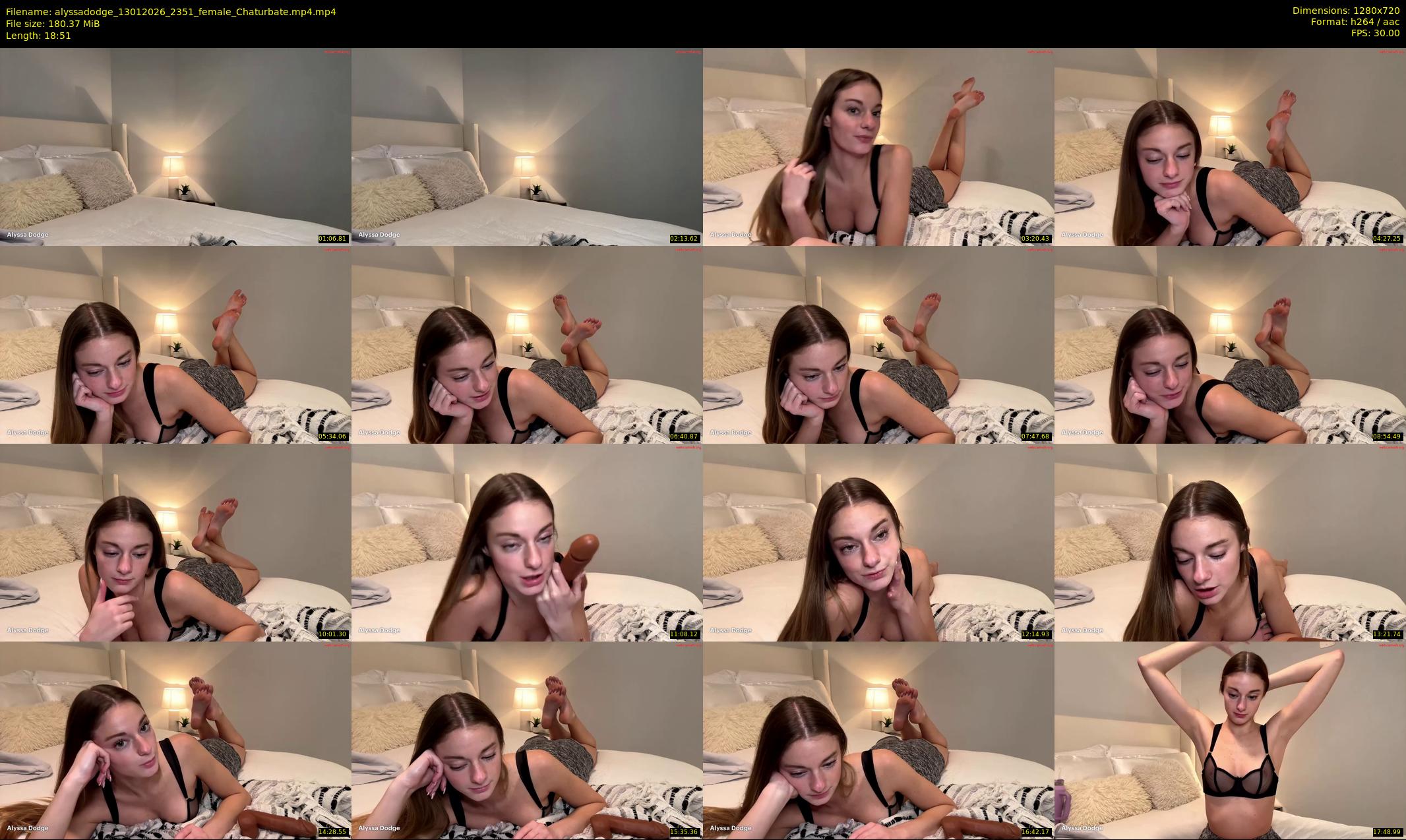 alyssadodge — 19 minute Chaturbate female cam show recording, 720p, Jan 13, 2026