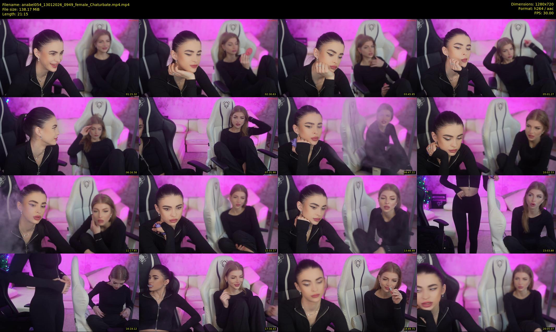 anabel054 — 22 minute Chaturbate female cam show recording, 720p, Jan 13, 2026
