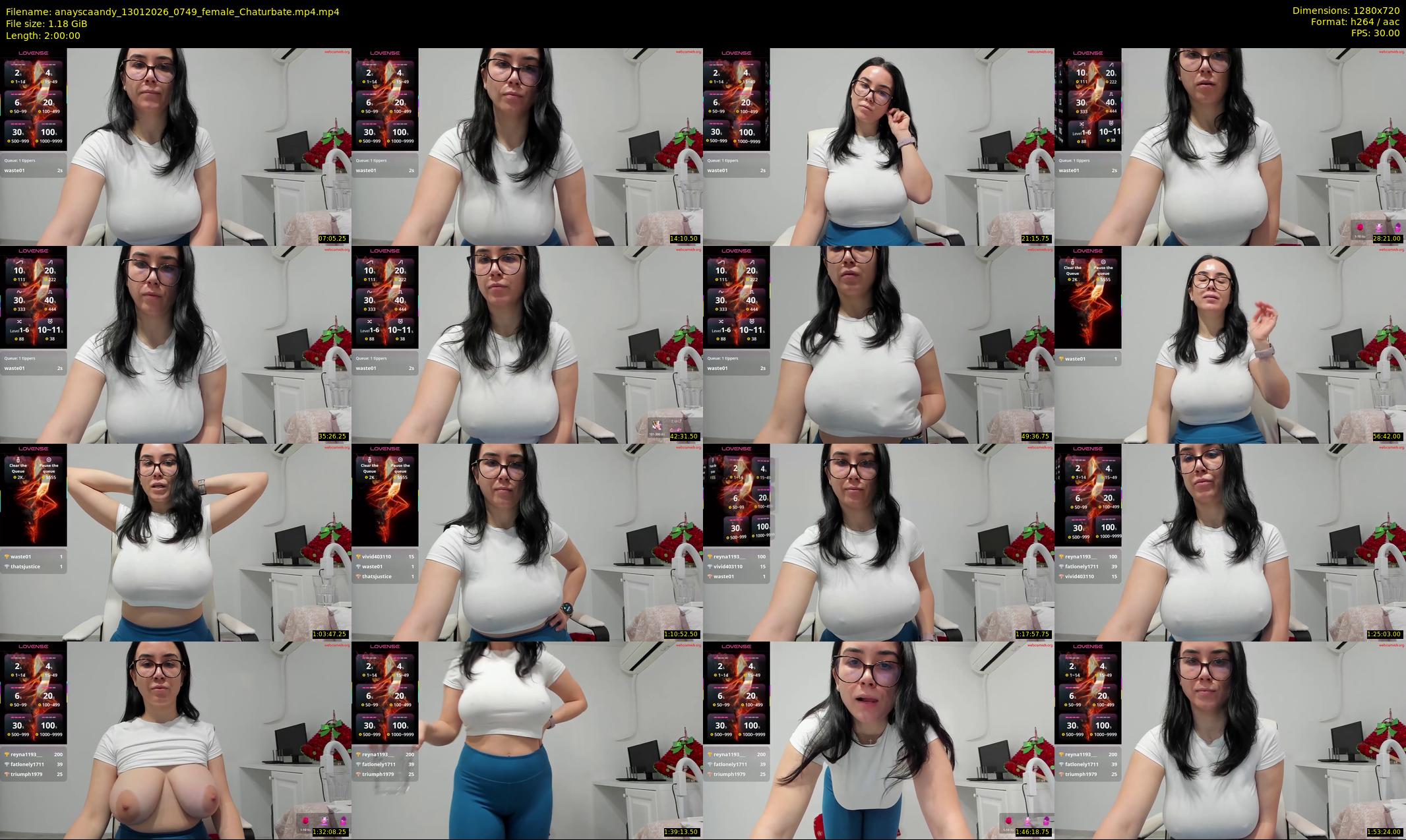 anayscaandy — 120 minute Chaturbate female cam show recording, 720p, Jan 13, 2026