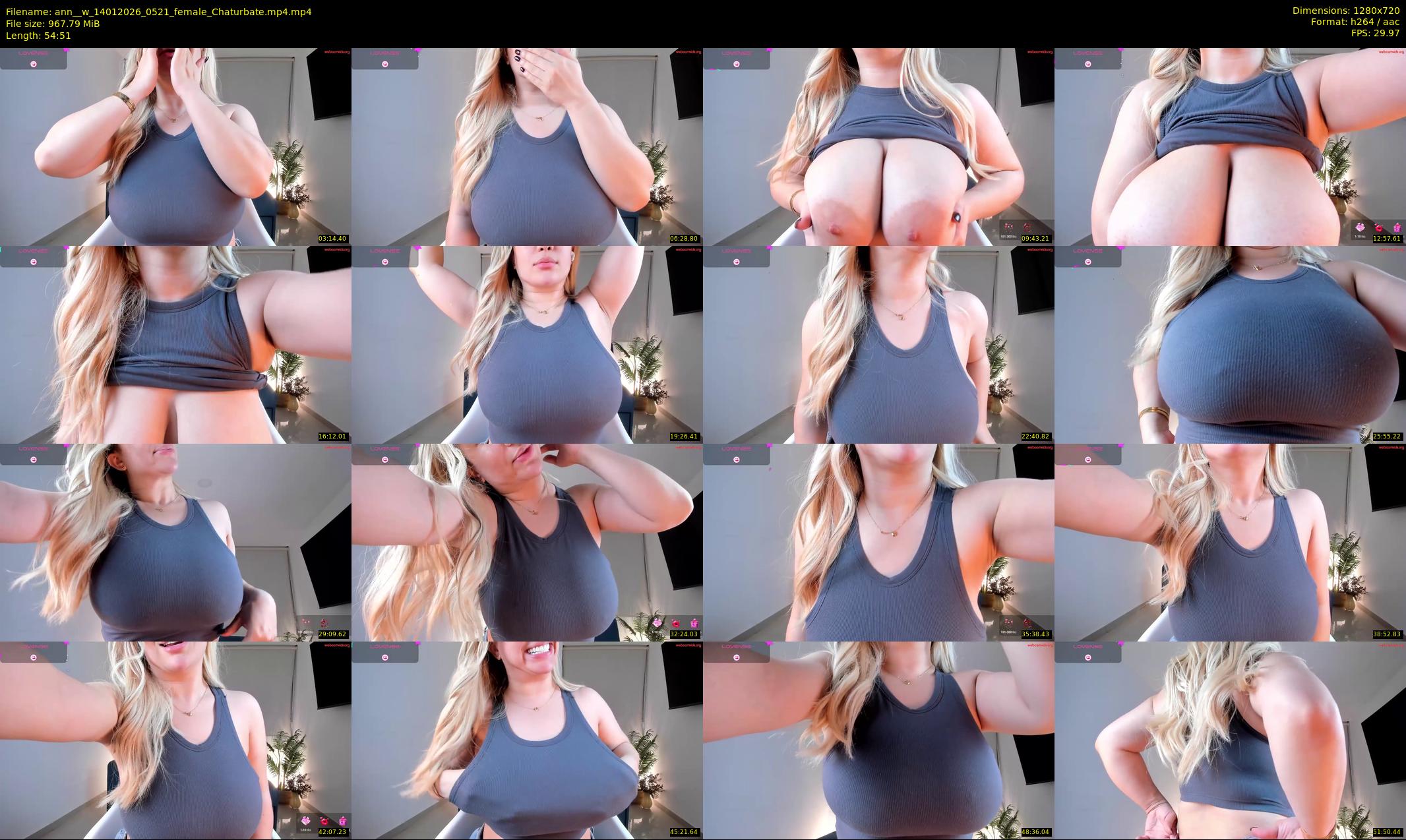 ann__w — 55 minute Chaturbate female cam show recording, 720p, Jan 14, 2026