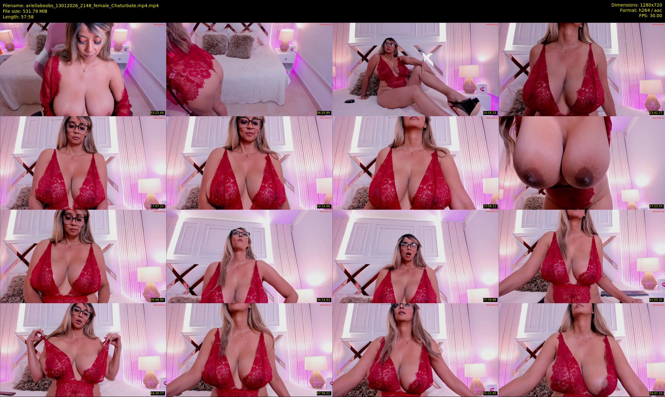 ariellaboobs — 58 minute Chaturbate female cam show recording, 720p, Jan 13, 2026