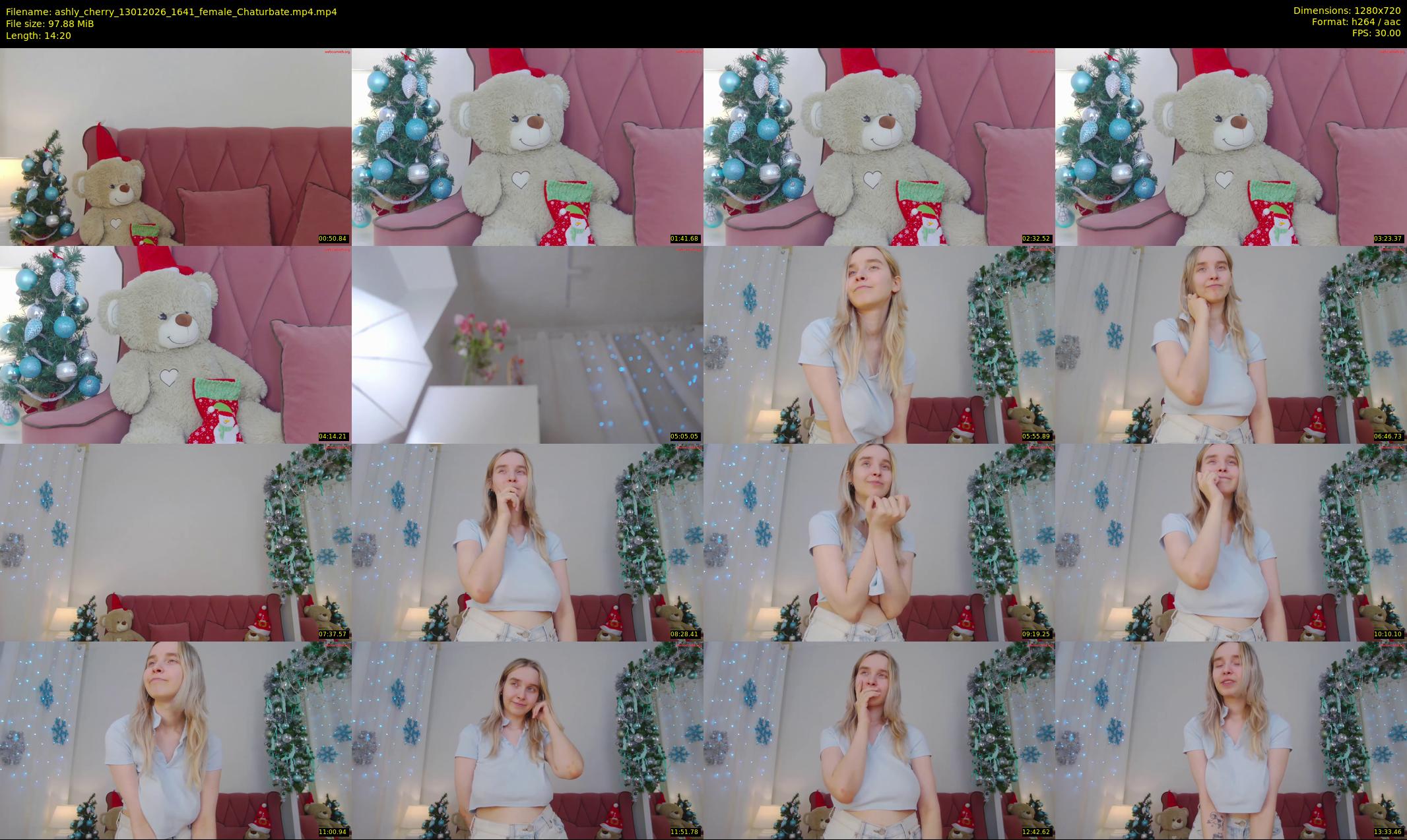 ashly_cherry — 15 minute Chaturbate female cam show recording, 720p, Jan 13, 2026
