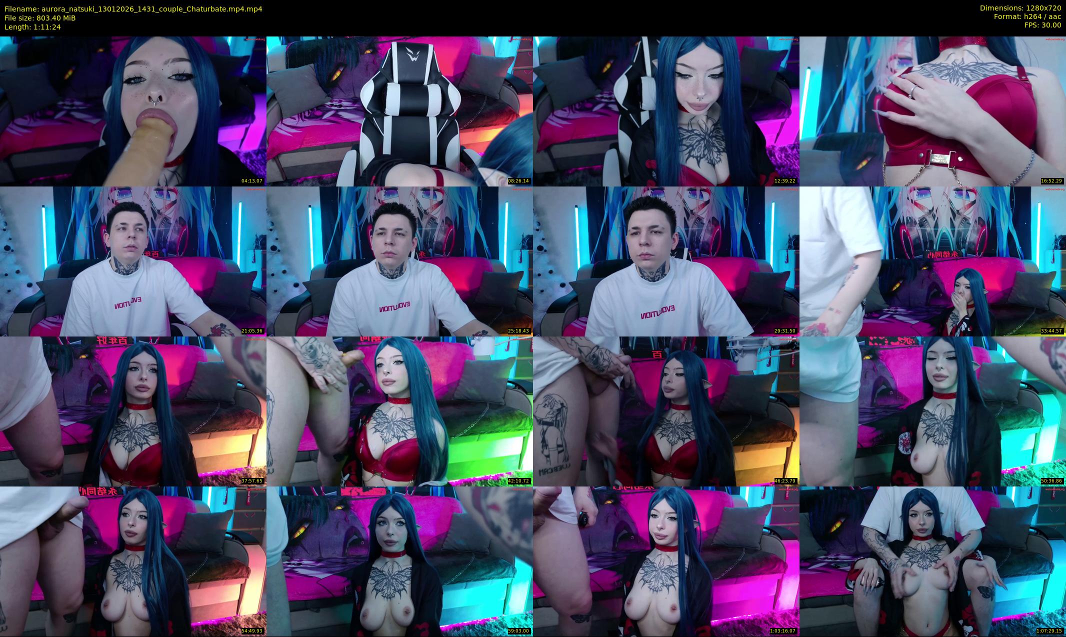 aurora_natsuki — 72 minute Chaturbate couple cam show recording, 720p, Jan 13, 2026