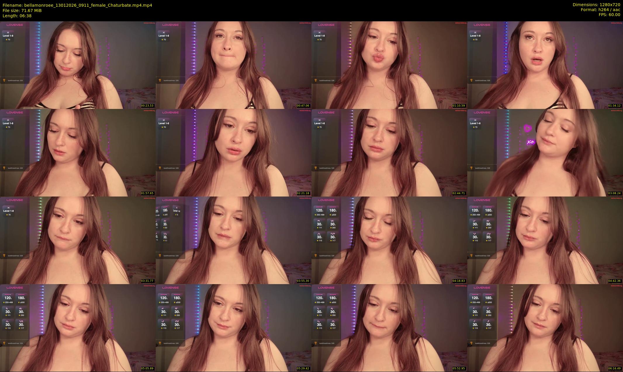 bellamonroee — 7 minute Chaturbate female cam show recording, 720p, Jan 13, 2026