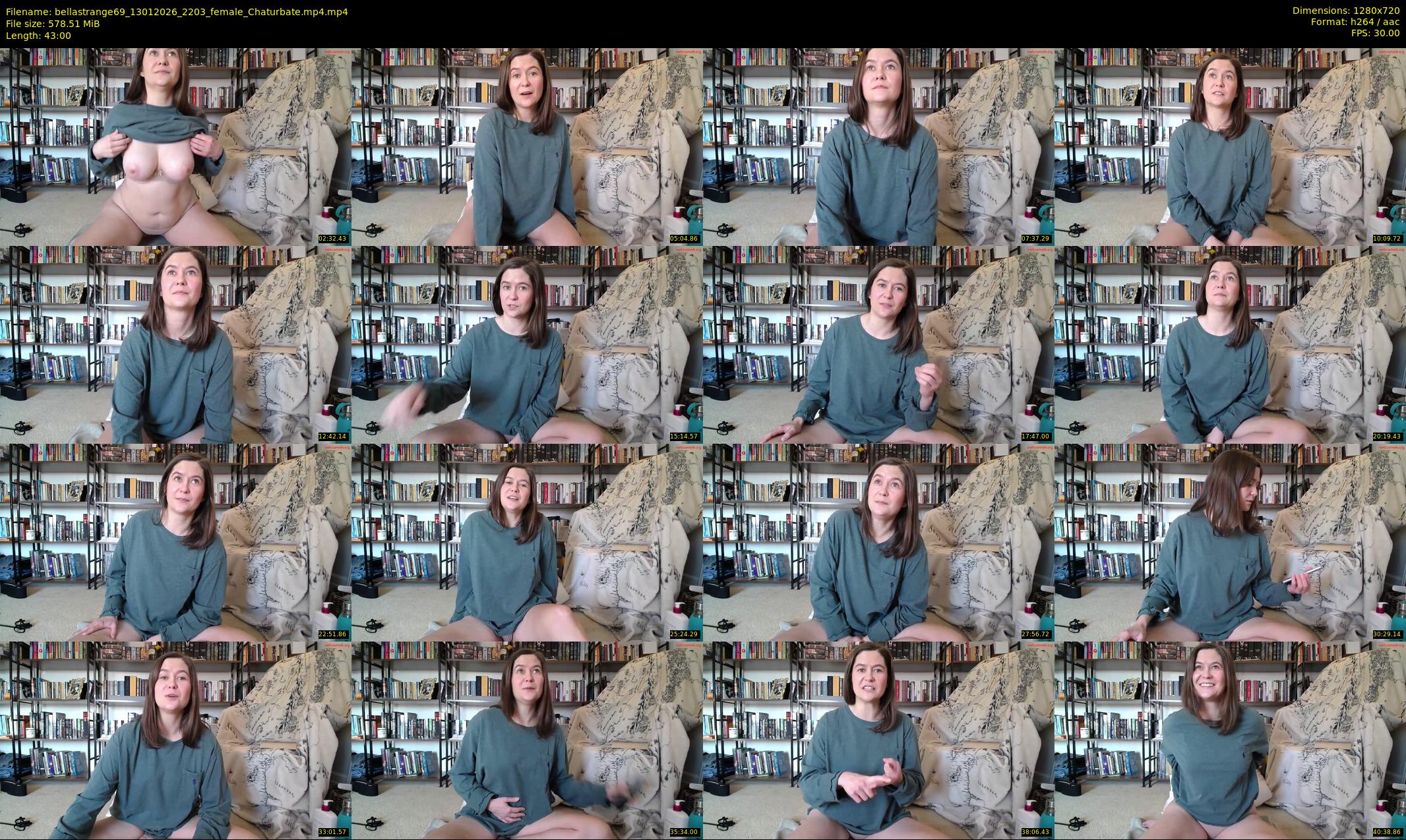 bellastrange69 — 43 minute Chaturbate female cam show recording, 720p, Jan 13, 2026