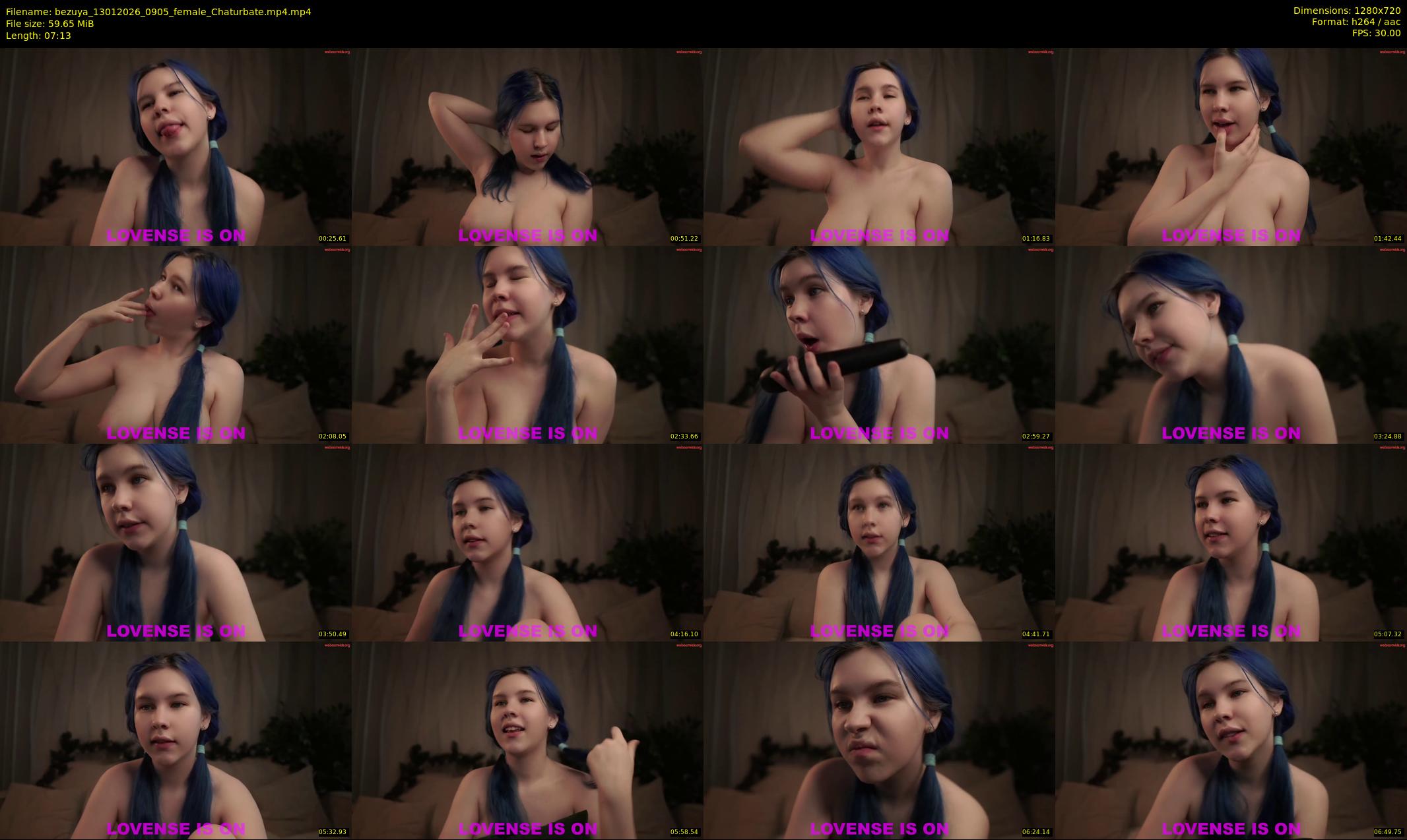 bezuya — 8 minute Chaturbate female cam show recording, 720p, Jan 13, 2026