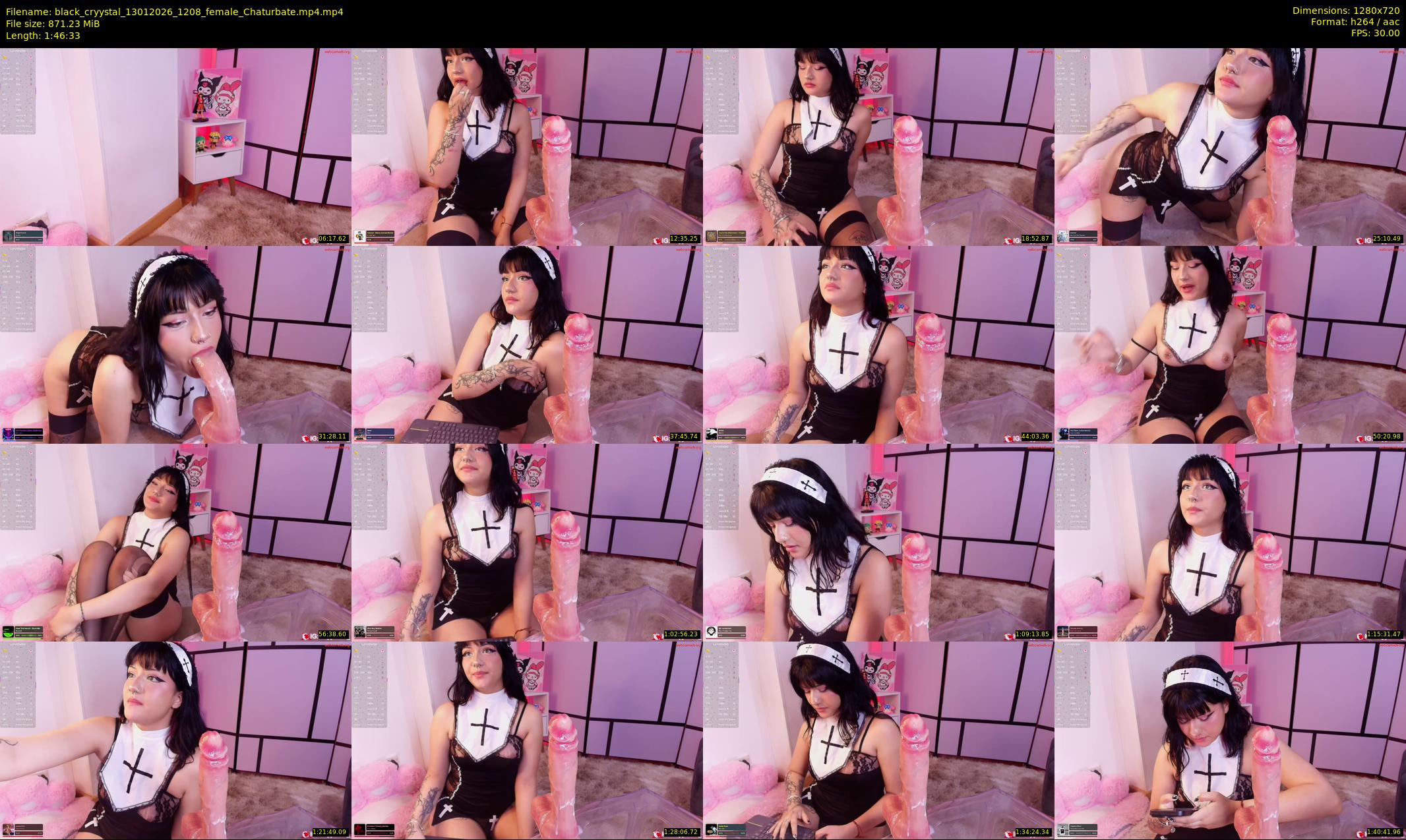 black_cryystal — 107 minute Chaturbate female cam show recording, 720p, Jan 13, 2026