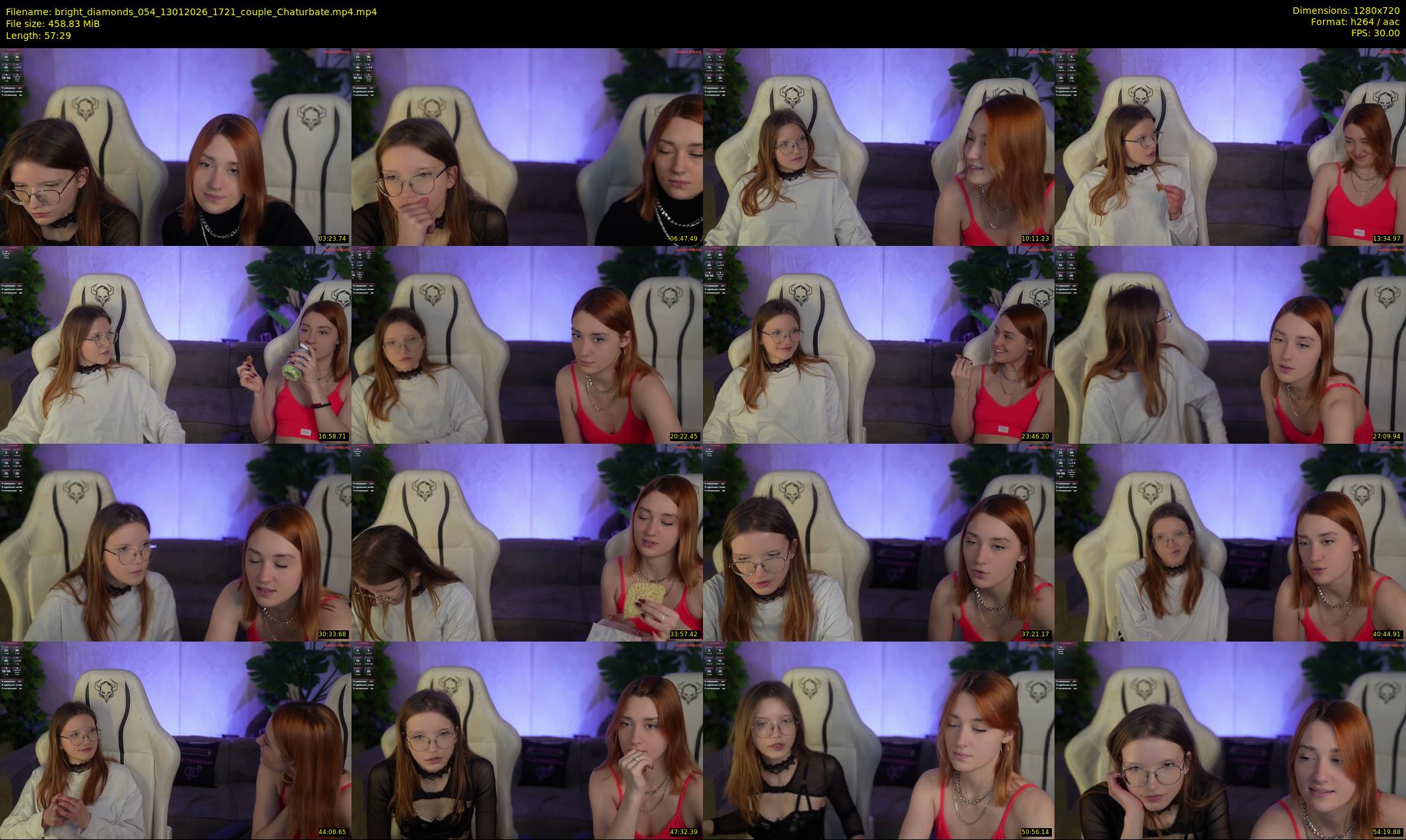 bright_diamonds_054 — 58 minute Chaturbate couple cam show recording, 720p, Jan 13, 2026