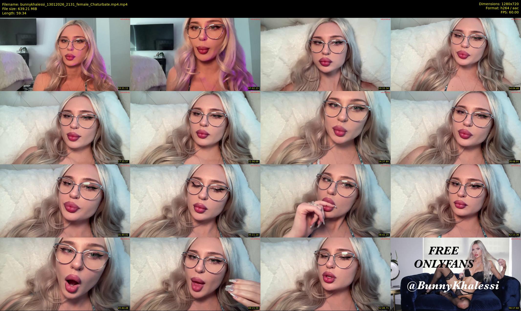 bunnykhalessi — 60 minute Chaturbate female cam show recording, 720p, Jan 13, 2026