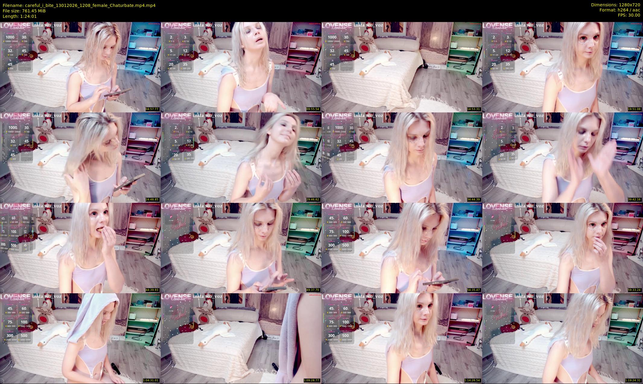 careful_i_bite — 85 minute Chaturbate female cam show recording, 720p, Jan 13, 2026