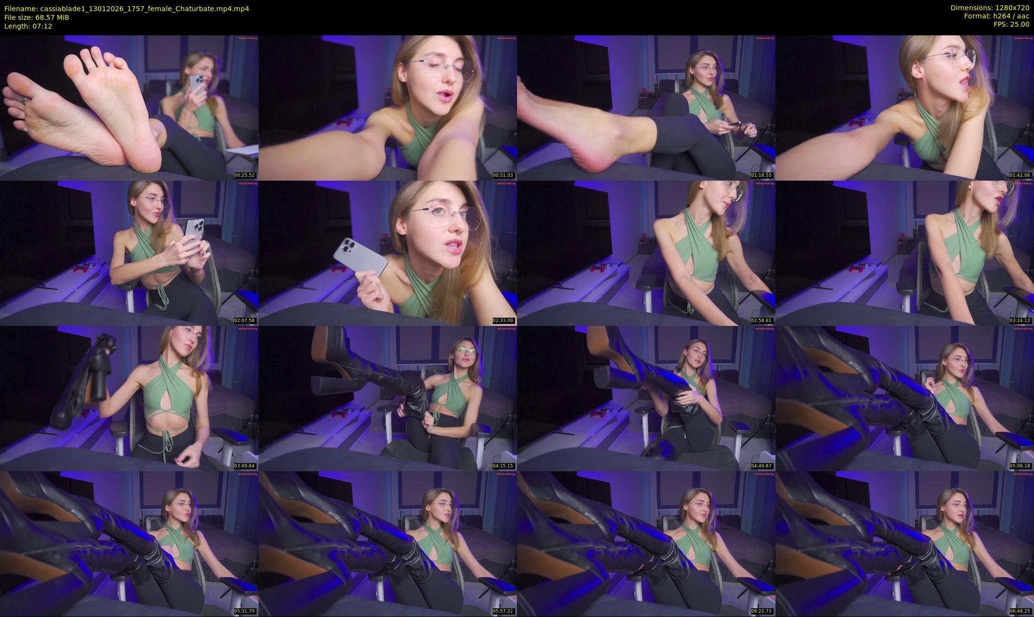 cassiablade1 — 8 minute Chaturbate female cam show recording, 720p, Jan 13, 2026