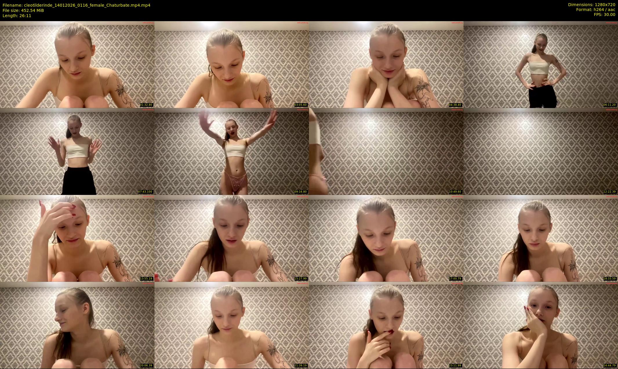 cleotilderinde — 27 minute Chaturbate female cam show recording, 720p, Jan 14, 2026