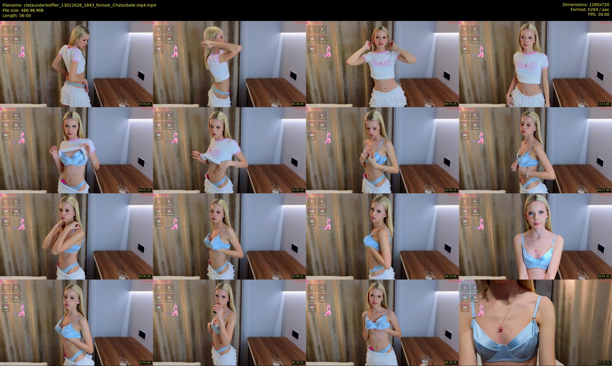 cletaunderkoffler — 56 minute Chaturbate female cam show recording, 720p, Jan 13, 2026