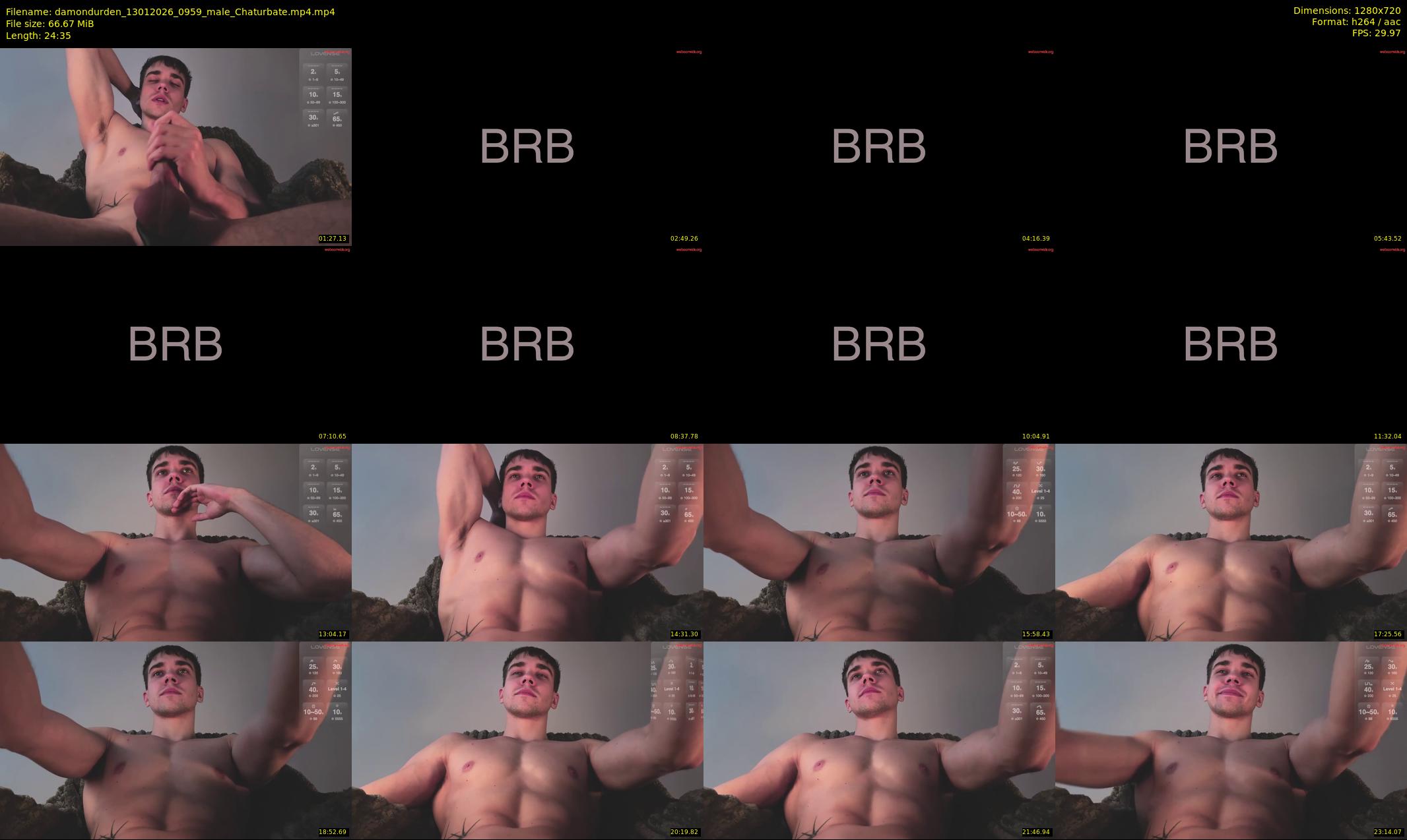 damondurden — 25 minute Chaturbate male cam show recording, 720p, Jan 13, 2026
