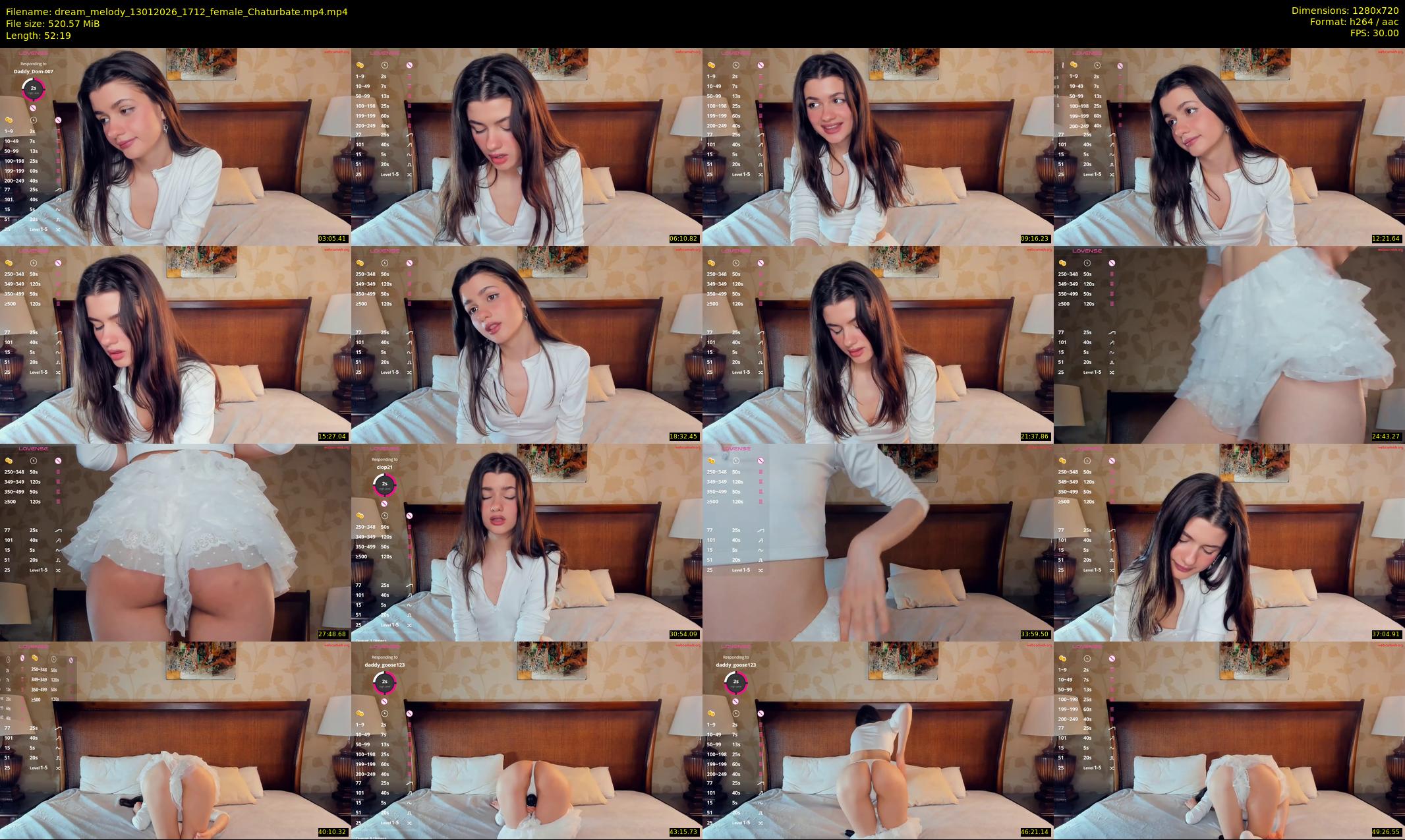 dream_melody — 53 minute Chaturbate female cam show recording, 720p, Jan 13, 2026
