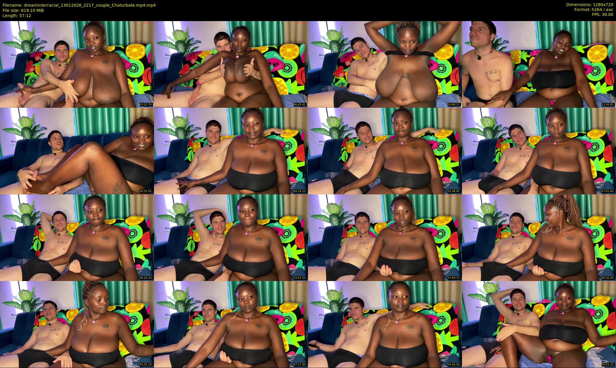 dreaminterracial — 58 minute Chaturbate couple cam show recording, 720p, Jan 13, 2026