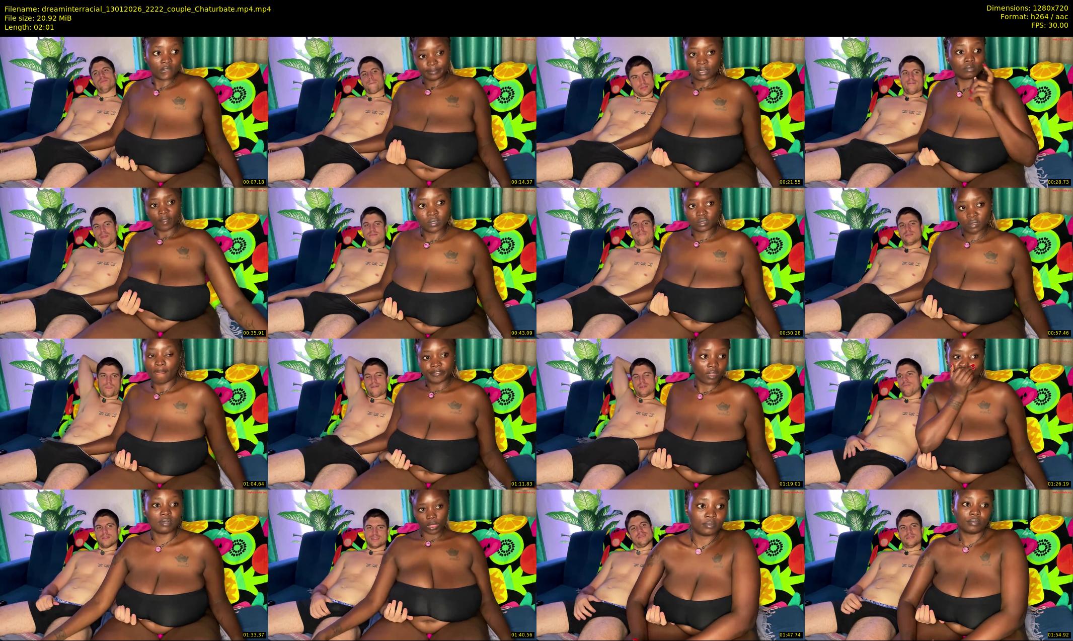 dreaminterracial — 3 minute Chaturbate couple cam show recording, 720p, Jan 13, 2026