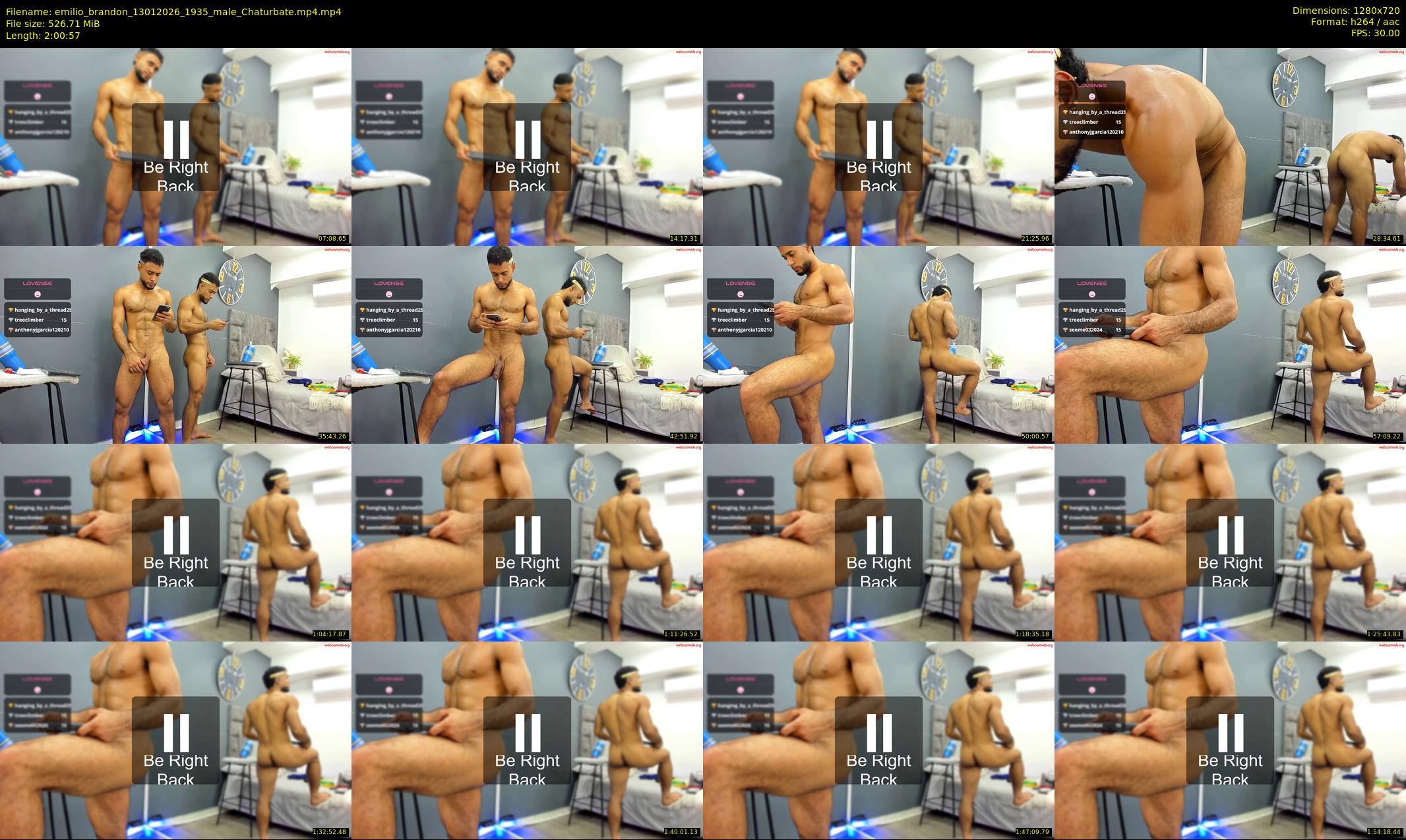 emilio_brandon — 121 minute Chaturbate male cam show recording, 720p, Jan 13, 2026