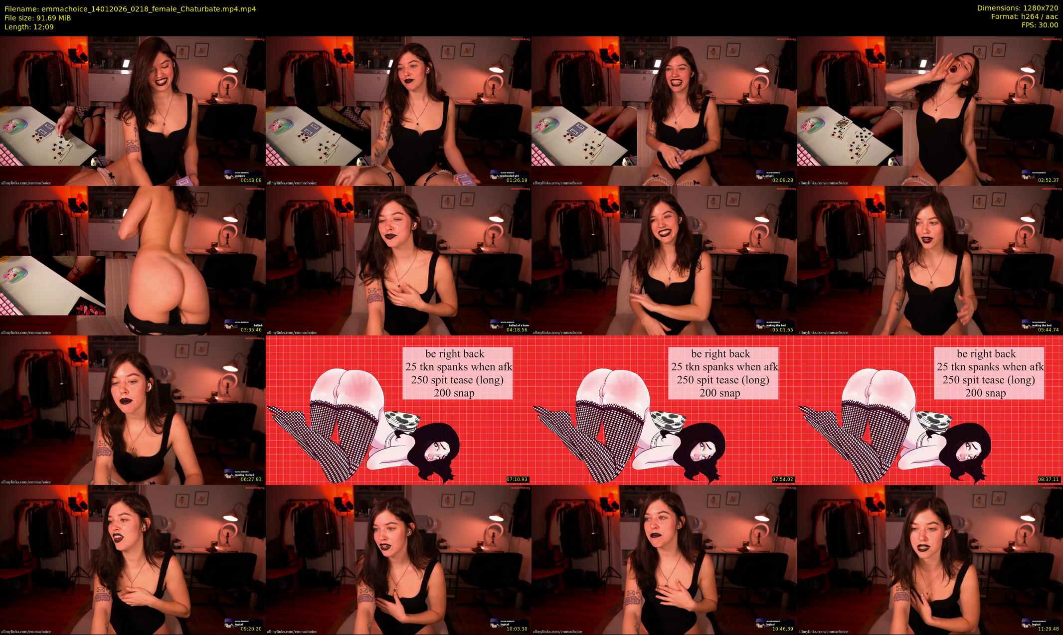 emmachoice — 13 minute Chaturbate female cam show recording, 720p, Jan 14, 2026