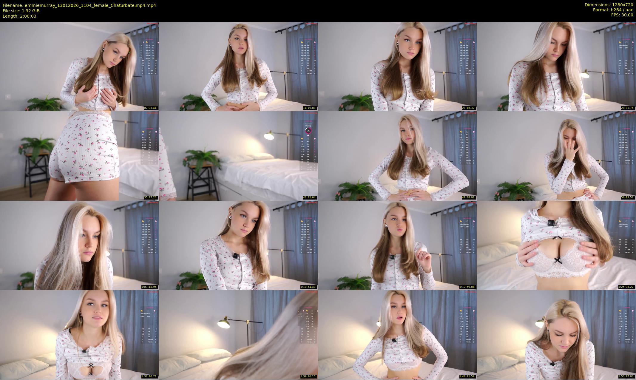 emmiemurray — 121 minute Chaturbate female cam show recording, 720p, Jan 13, 2026