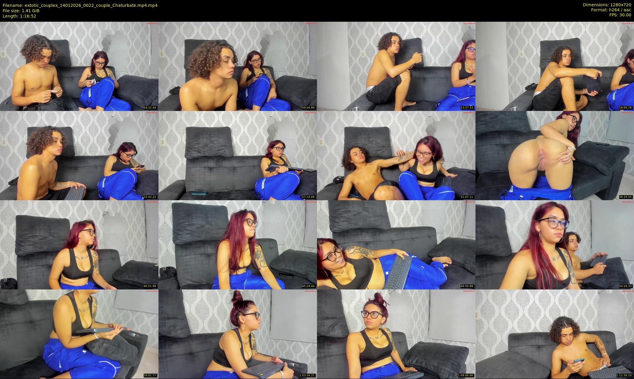 extotic_couplex — 77 minute Chaturbate couple cam show recording, 720p, Jan 14, 2026