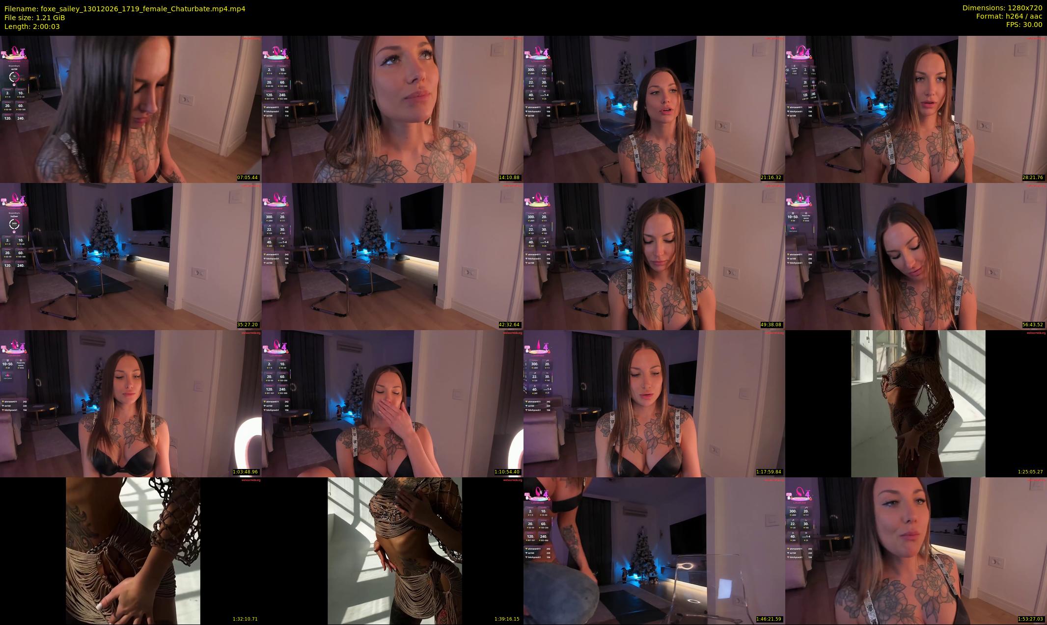 foxe_sailey — 121 minute Chaturbate female cam show recording, 720p, Jan 13, 2026