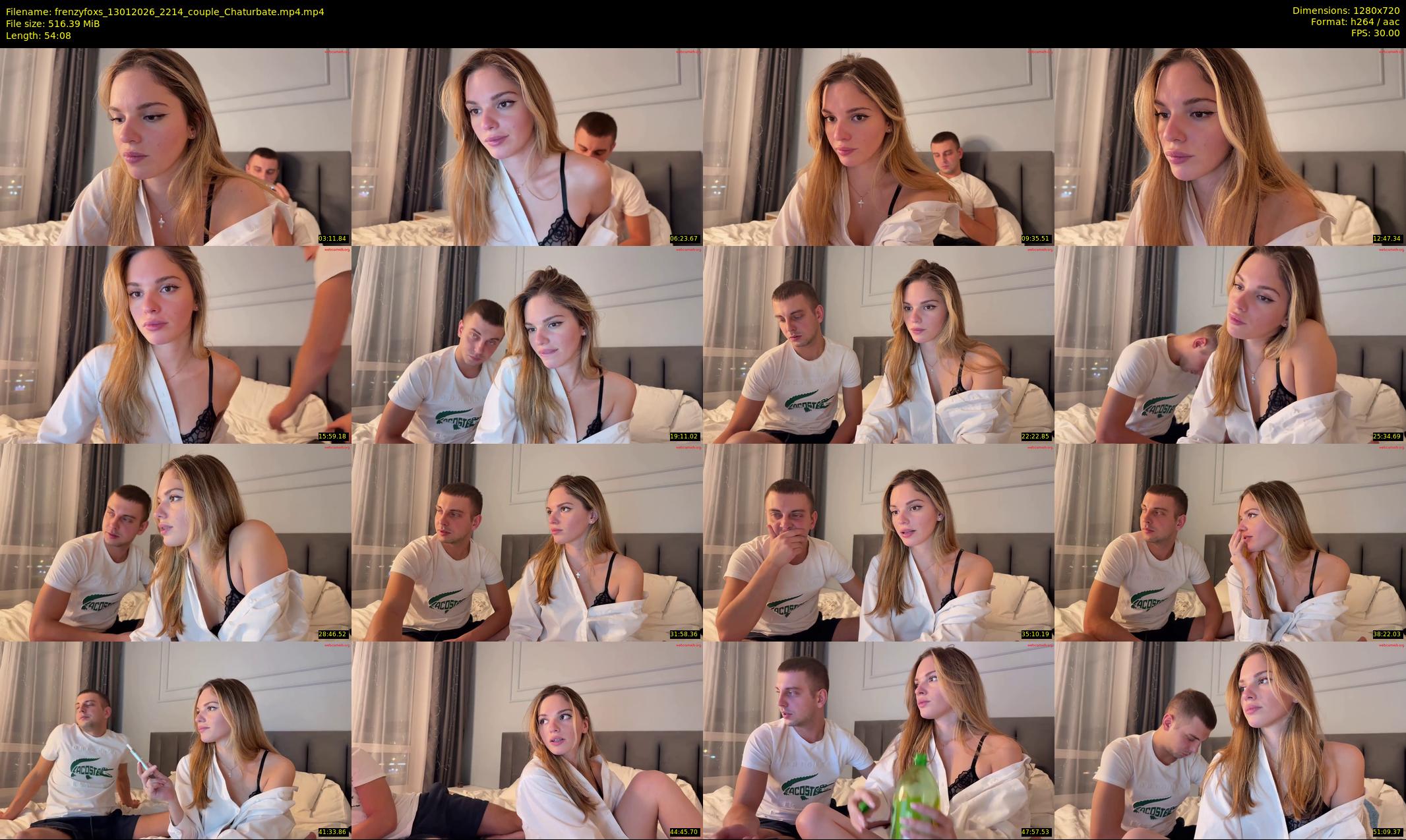 frenzyfoxs — 55 minute Chaturbate couple cam show recording, 720p, Jan 13, 2026
