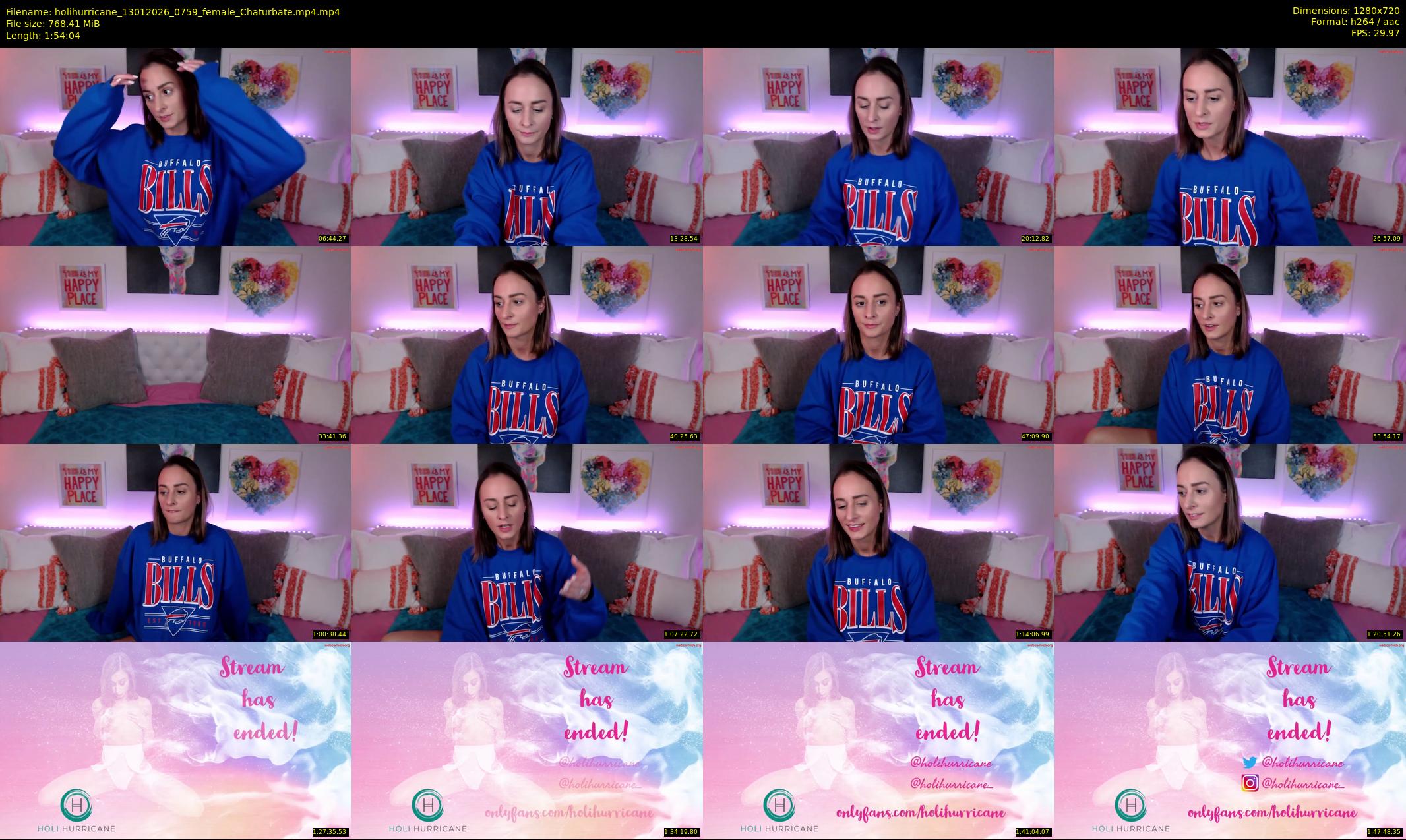 holihurricane — 115 minute Chaturbate female cam show recording, 720p, Jan 13, 2026
