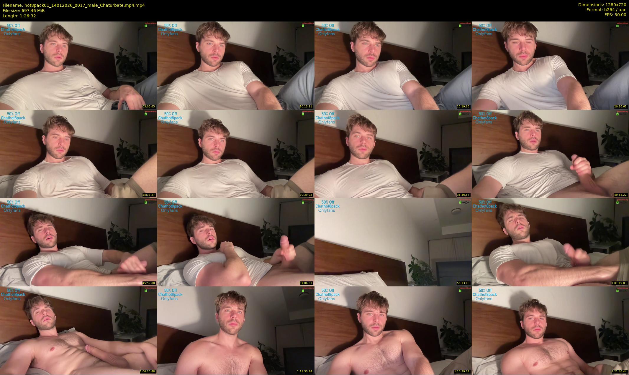hot8pack01 — 87 minute Chaturbate male cam show recording, 720p, Jan 14, 2026