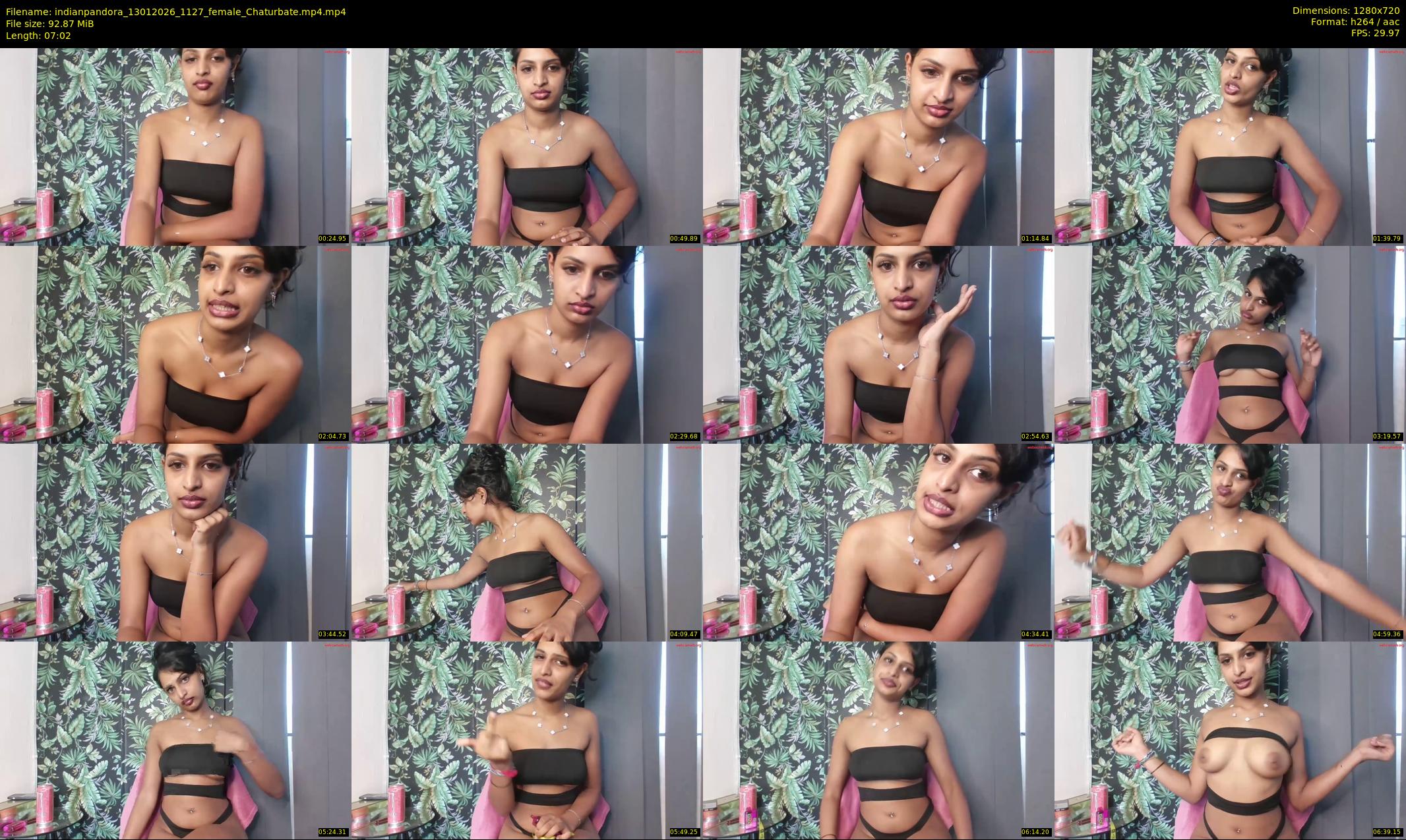 indianpandora — 8 minute Chaturbate female cam show recording, 720p, Jan 13, 2026