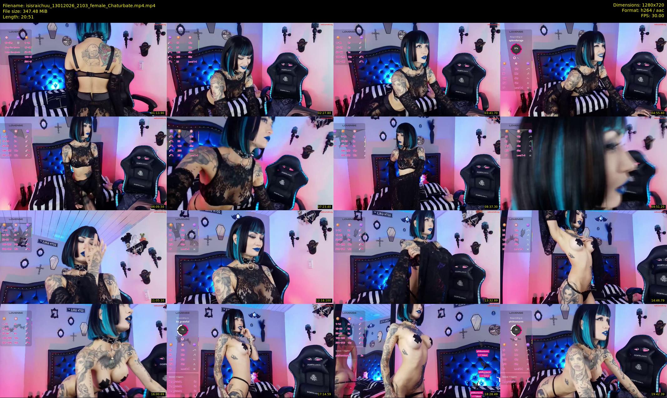 isisraichuu — 21 minute Chaturbate female cam show recording, 720p, Jan 13, 2026
