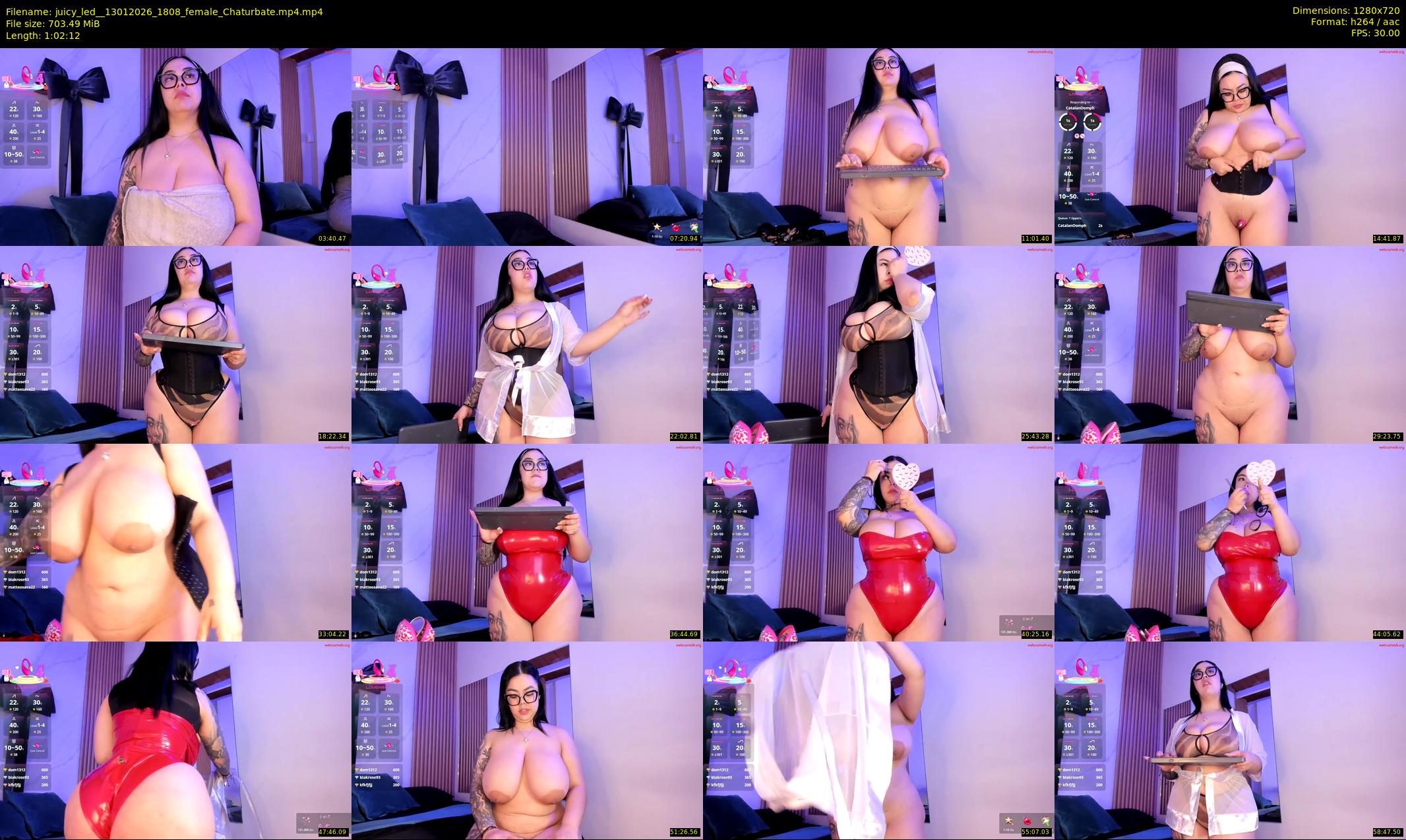 juicy_led_ — 63 minute Chaturbate female cam show recording, 720p, Jan 13, 2026