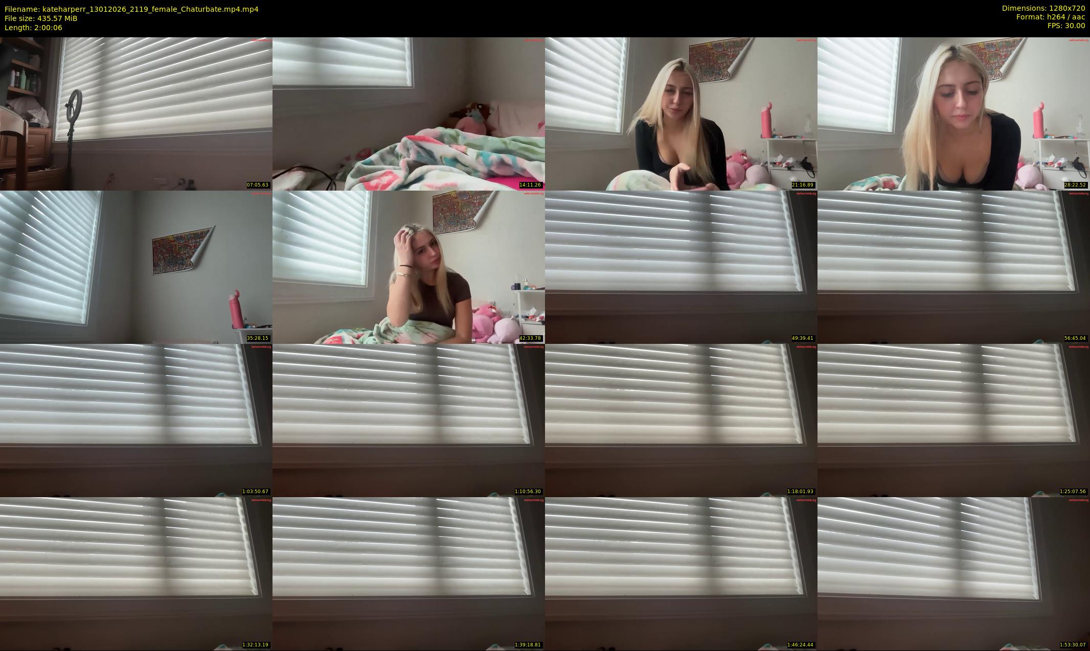 kateharperr — 121 minute Chaturbate female cam show recording, 720p, Jan 13, 2026