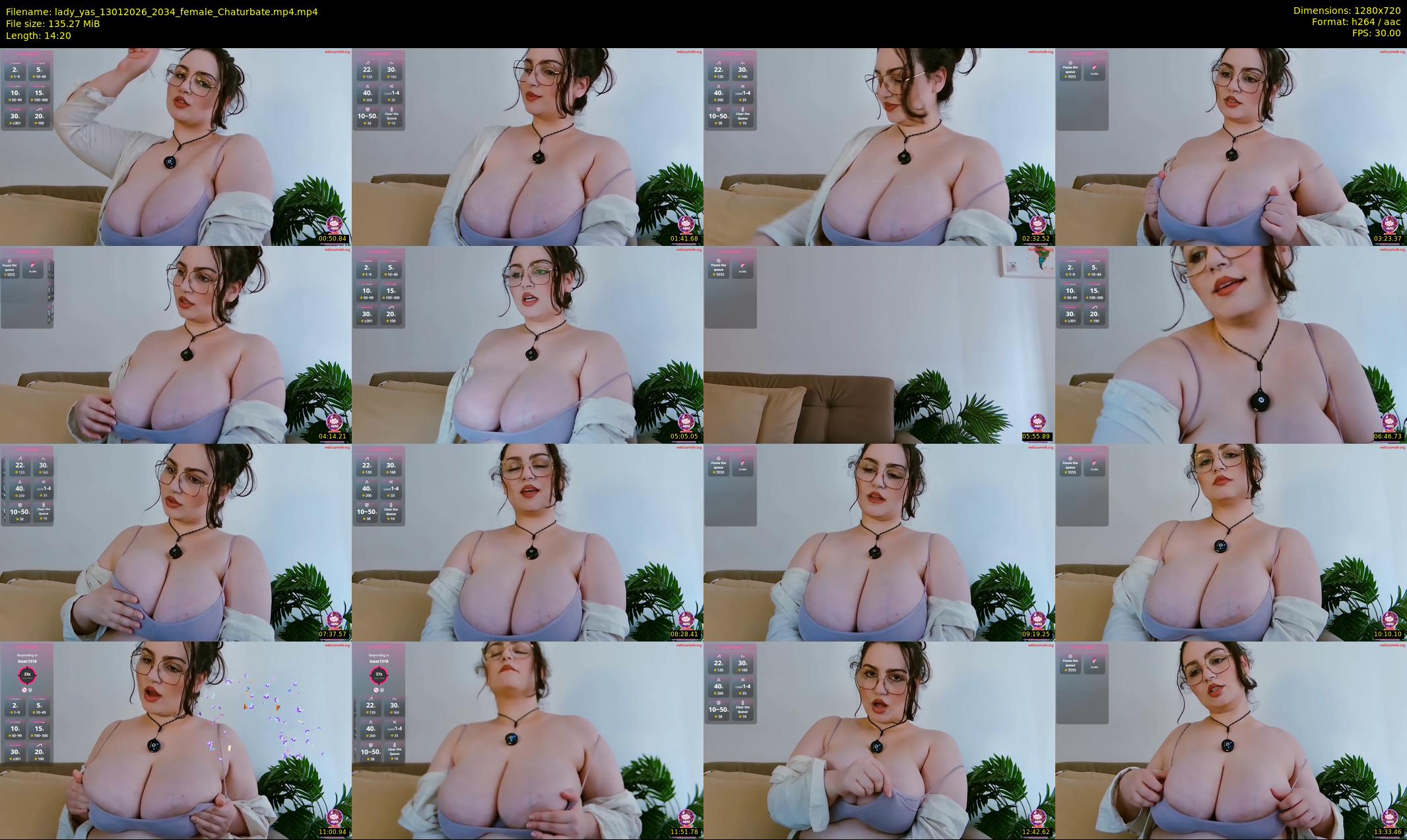 lady_yas — 15 minute Chaturbate female cam show recording, 720p, Jan 13, 2026