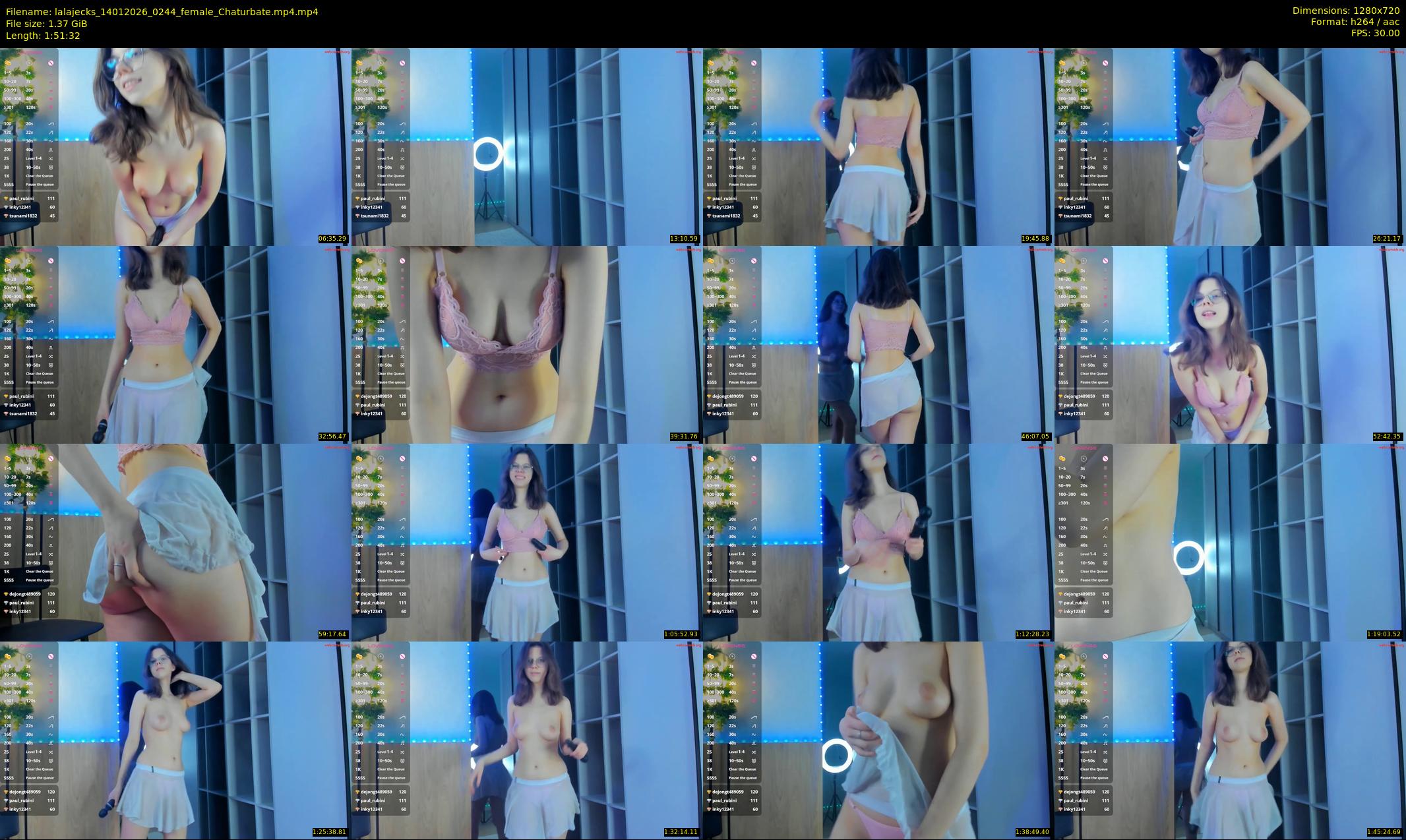 lalajecks — 112 minute Chaturbate female cam show recording, 720p, Jan 14, 2026