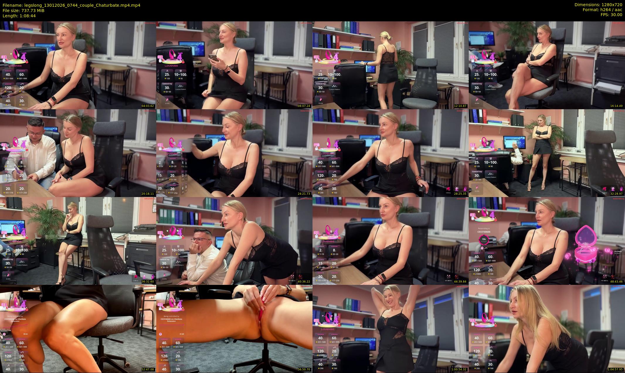 legslong — 69 minute Chaturbate couple cam show recording, 720p, Jan 13, 2026