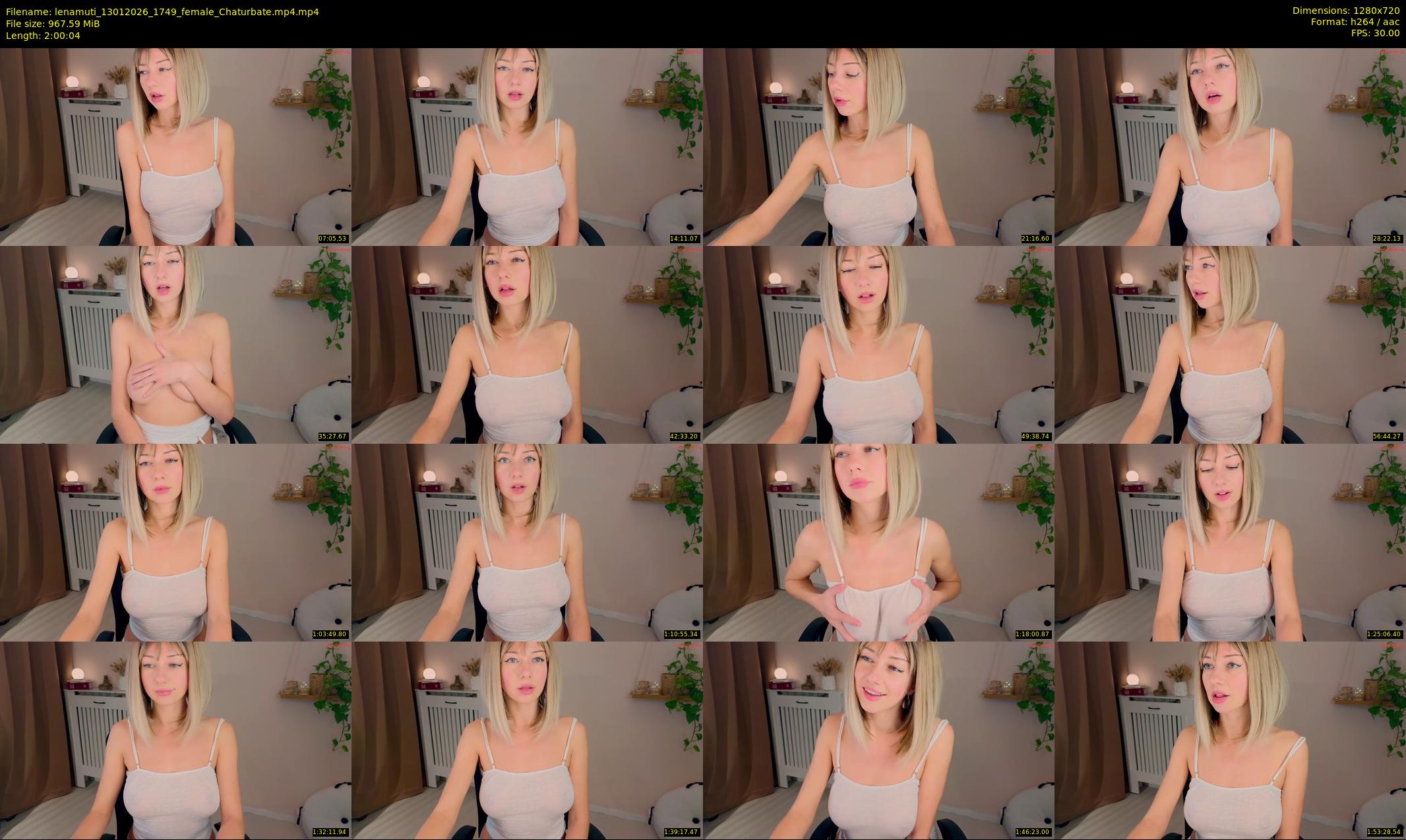 lenamuti — 121 minute Chaturbate female cam show recording, 720p, Jan 13, 2026
