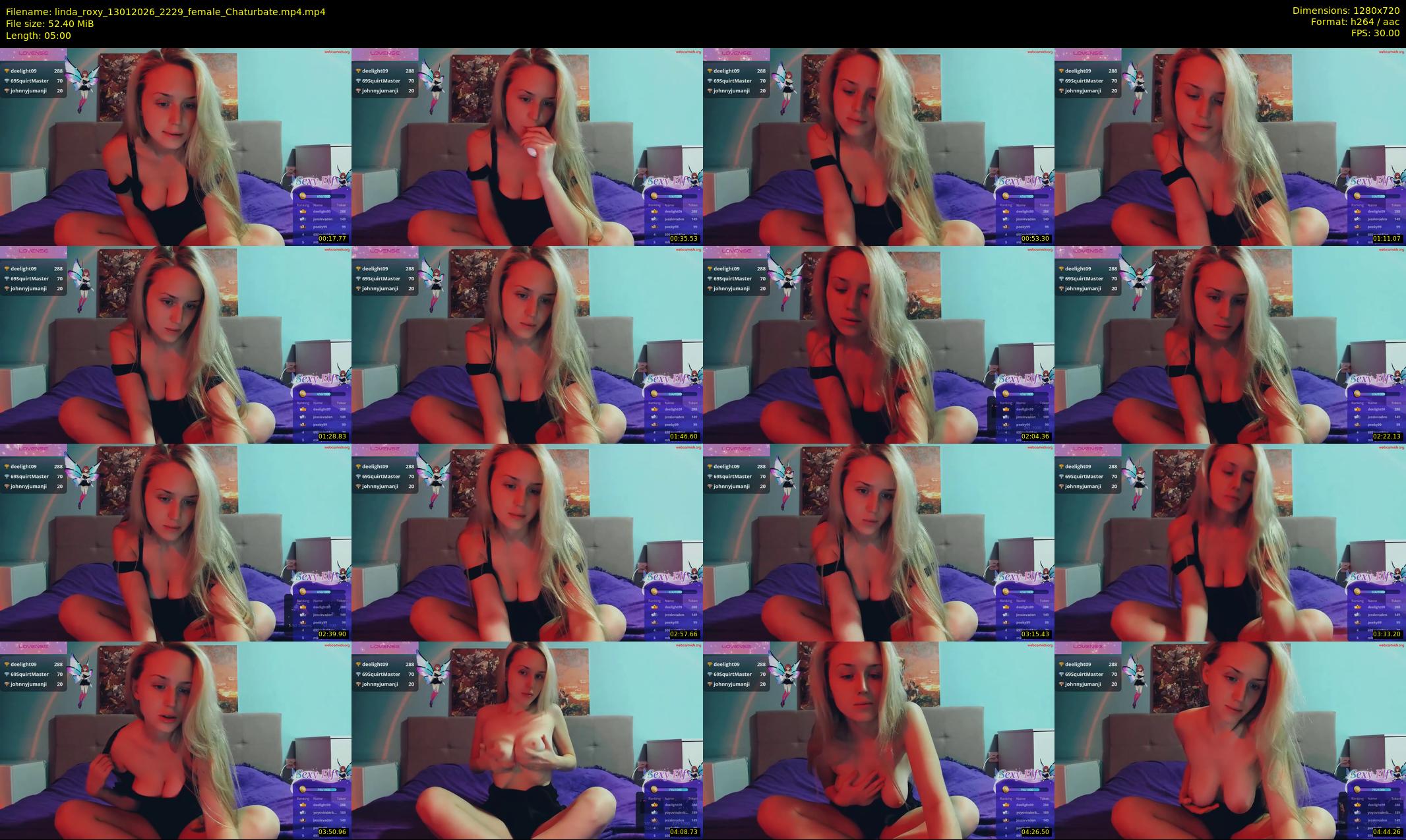 linda_roxy — 5 minute Chaturbate female cam show recording, 720p, Jan 13, 2026